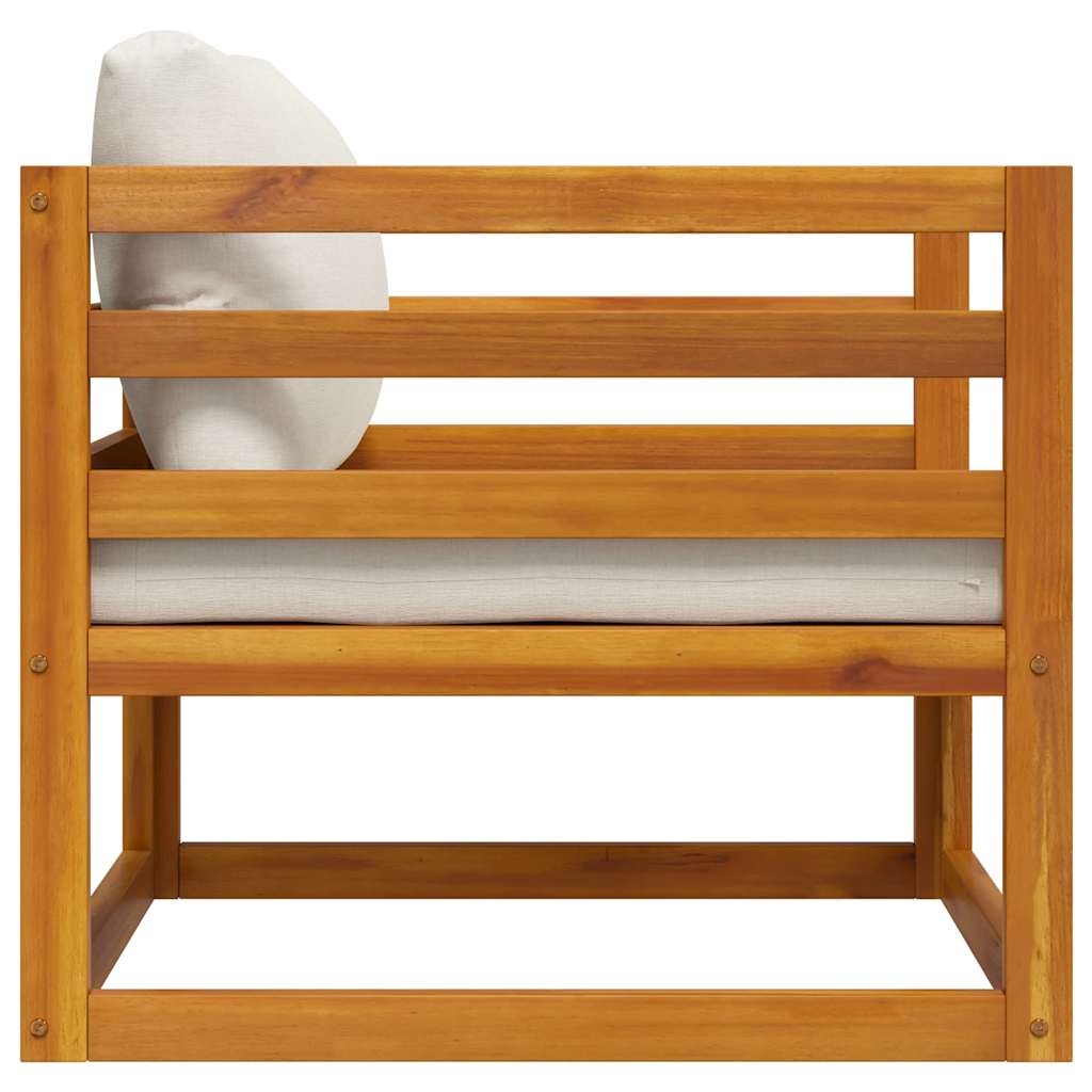 Scaun de grădină cu perne crem, lemn masiv de acacia GartenMobel Dekor