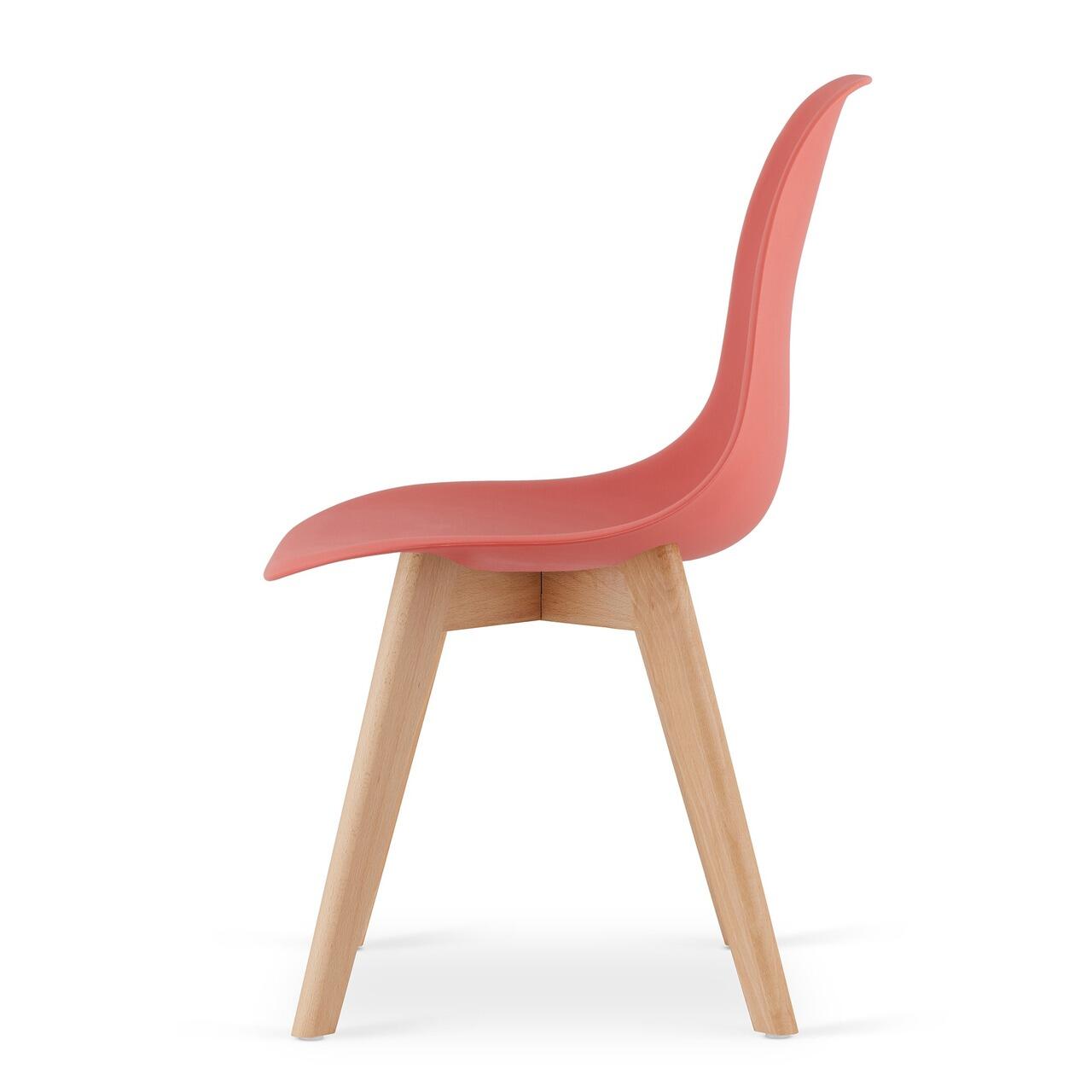 Scaun bucatarie/living, Artool, Kito, PP vermilion, picioare lemn natur, 46x54.5x80 cm GartenVIP DiyLine