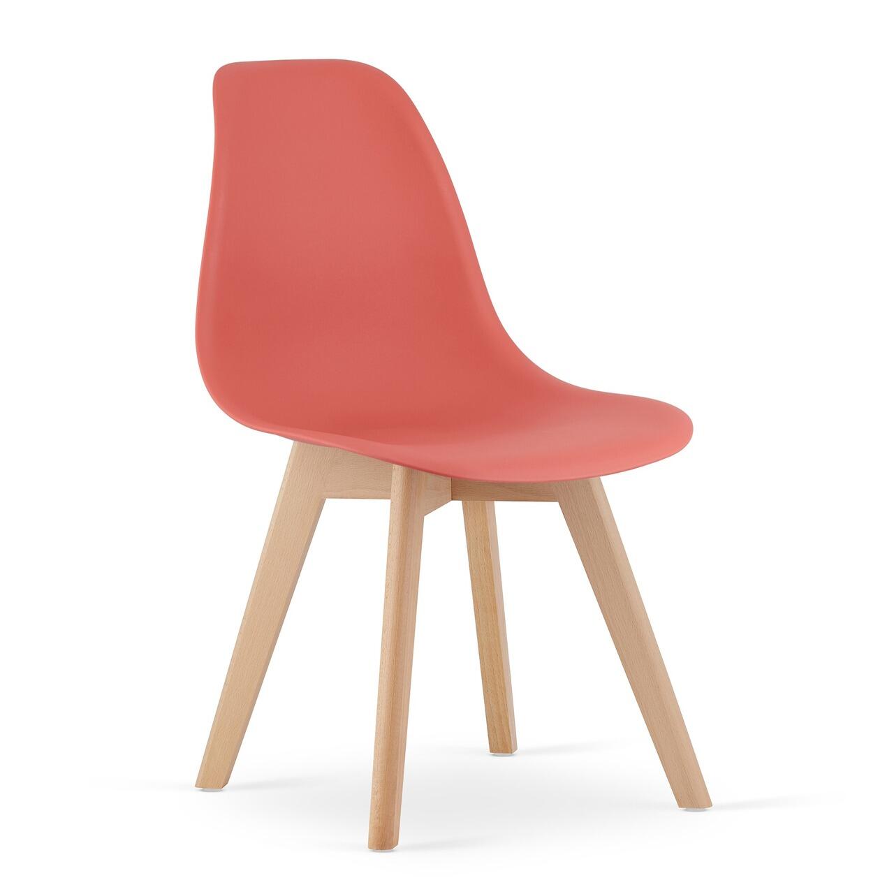 Scaun bucatarie/living, Artool, Kito, PP vermilion, picioare lemn natur, 46x54.5x80 cm GartenVIP DiyLine