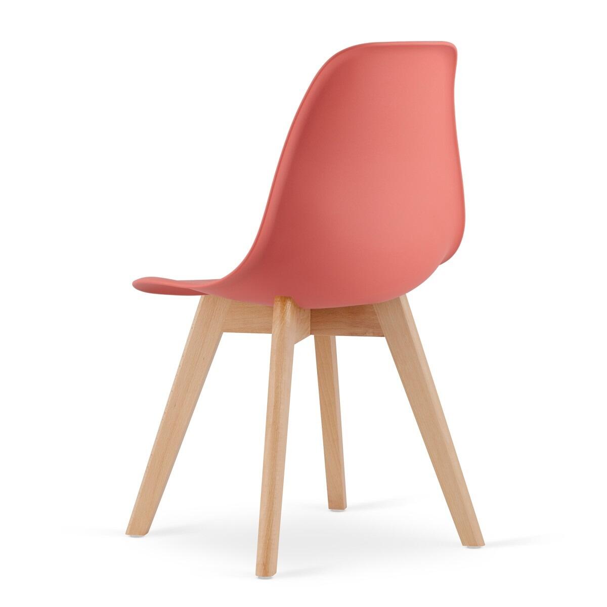 Scaun bucatarie/living, Artool, Kito, PP vermilion, picioare lemn natur, 46x54.5x80 cm GartenVIP DiyLine