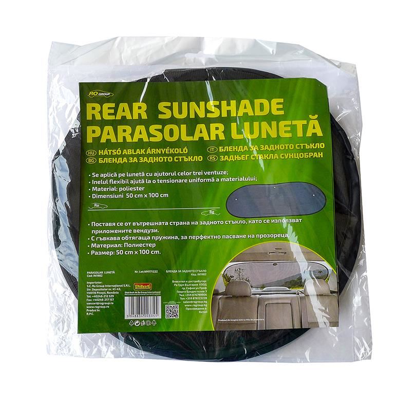 Parasolar pentru luneta auto RoGroup 50 x 100 cm, negru, cu ventuze