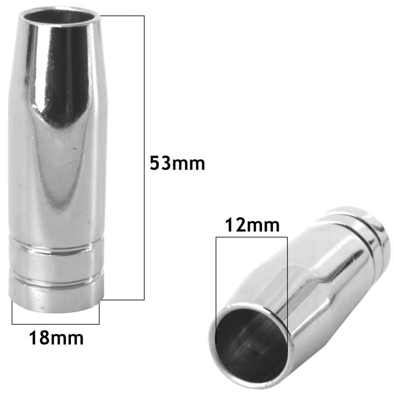 Duza de gaz conica 12 x 54 mm pentru pistolet MIG-MAG M15