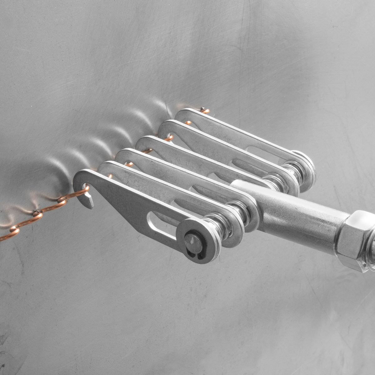 Dispozitiv de tragere tablă auto cu 6 cârlige pentru tinichigerie