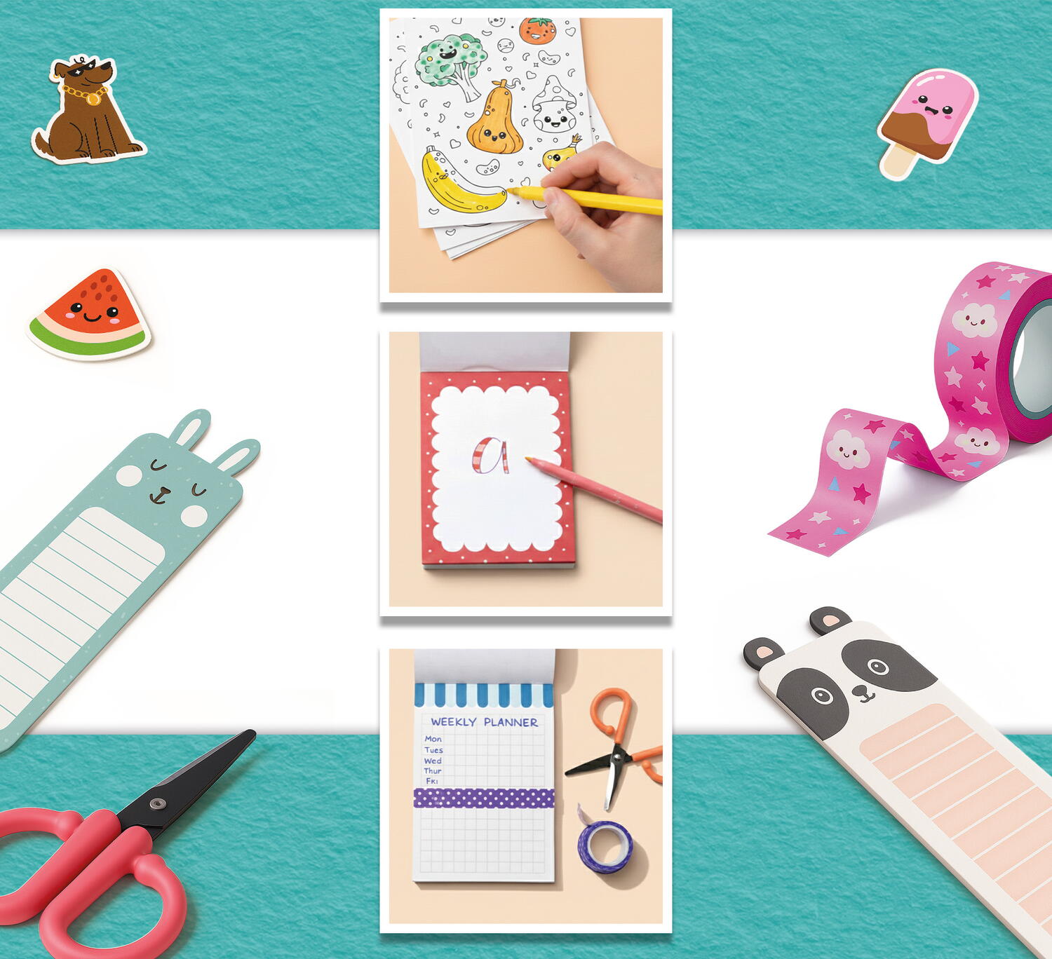 Set creativ KIDS ART - Articole pentru birou PlayLearn Toys