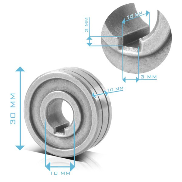 Rola antrenare cu pana pentru sarma aluminiu 0.8-1.0 mm JASIC
