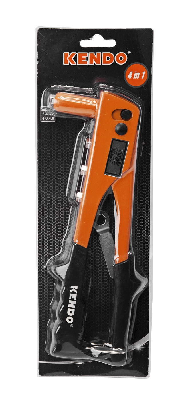 Cleste pentru pop nituri KENDO 2.4-4.8 mm, cu 4 duze pentru nituri