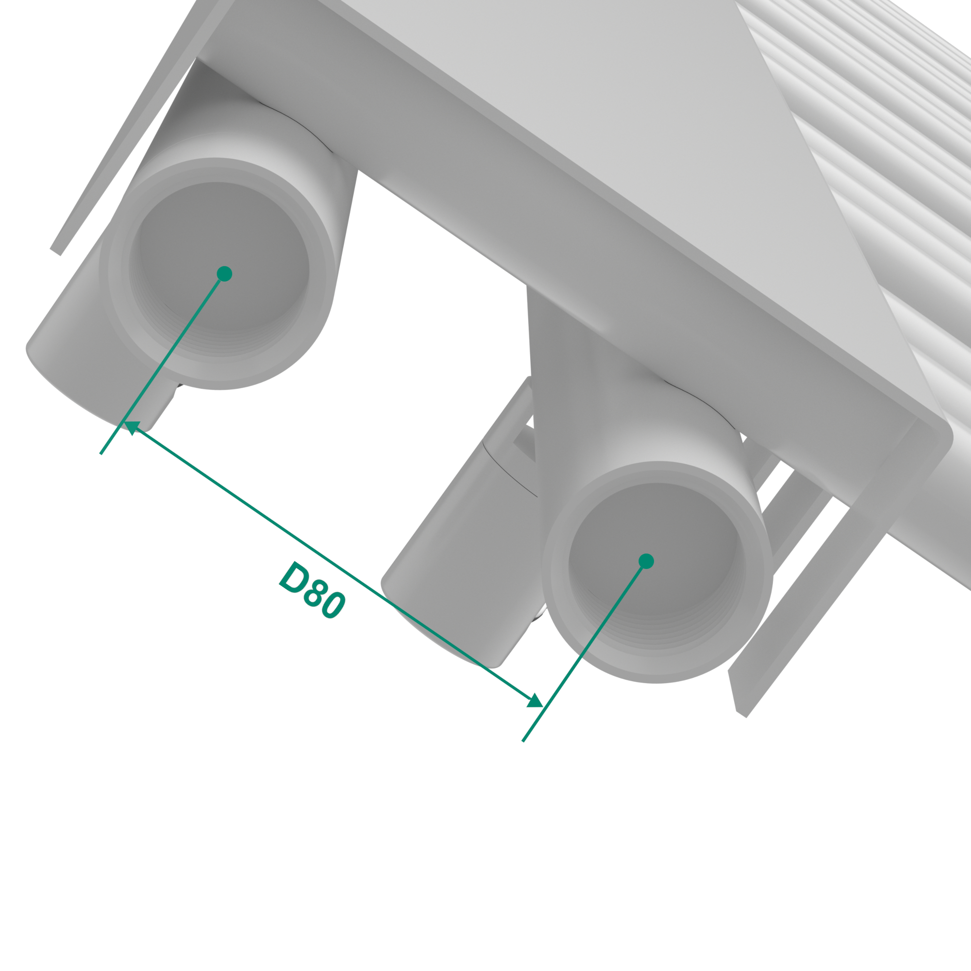 Portprosop calorifer baie Kviteseid alb 120x50 cm, 470 W