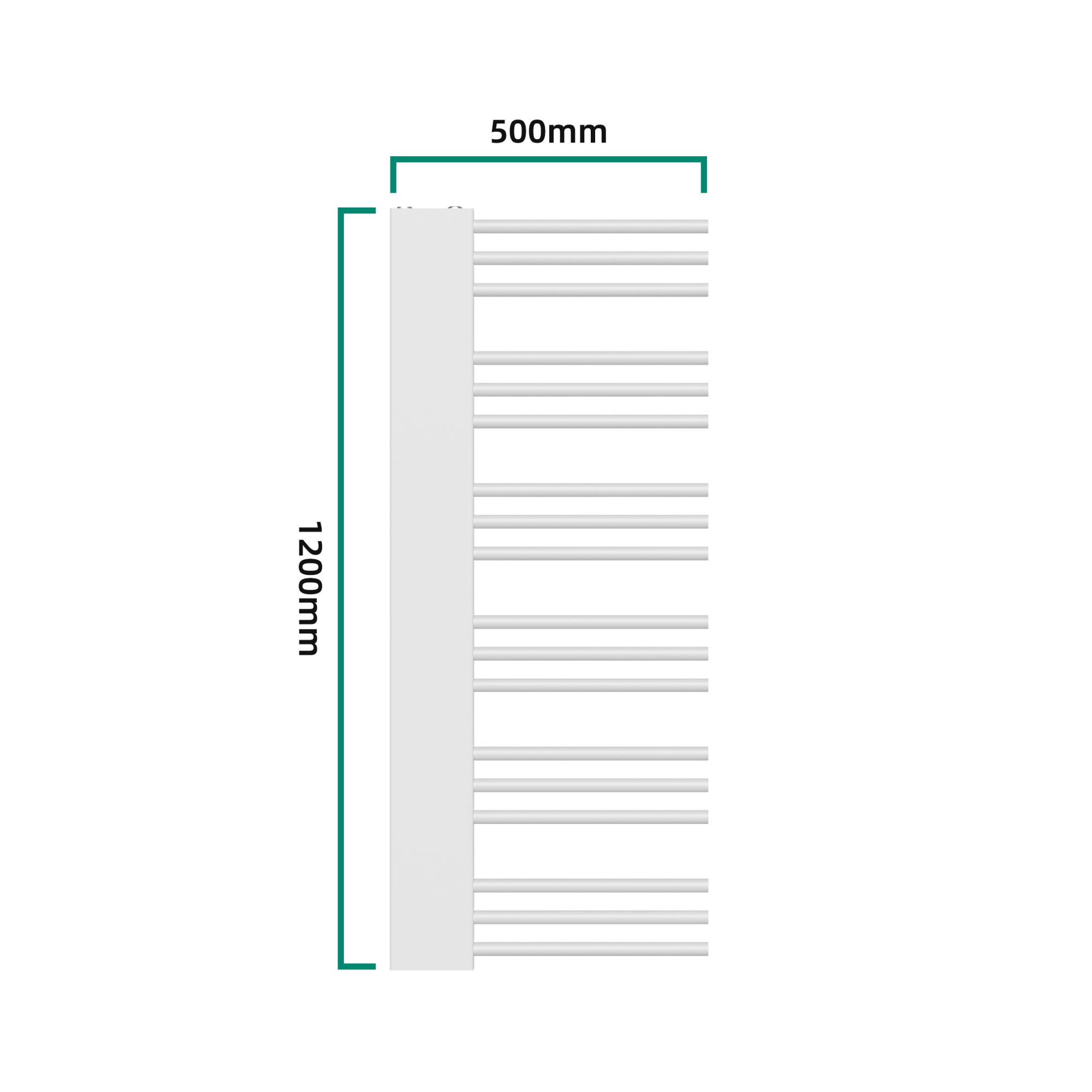 Portprosop calorifer baie Kviteseid alb 120x50 cm, 470 W