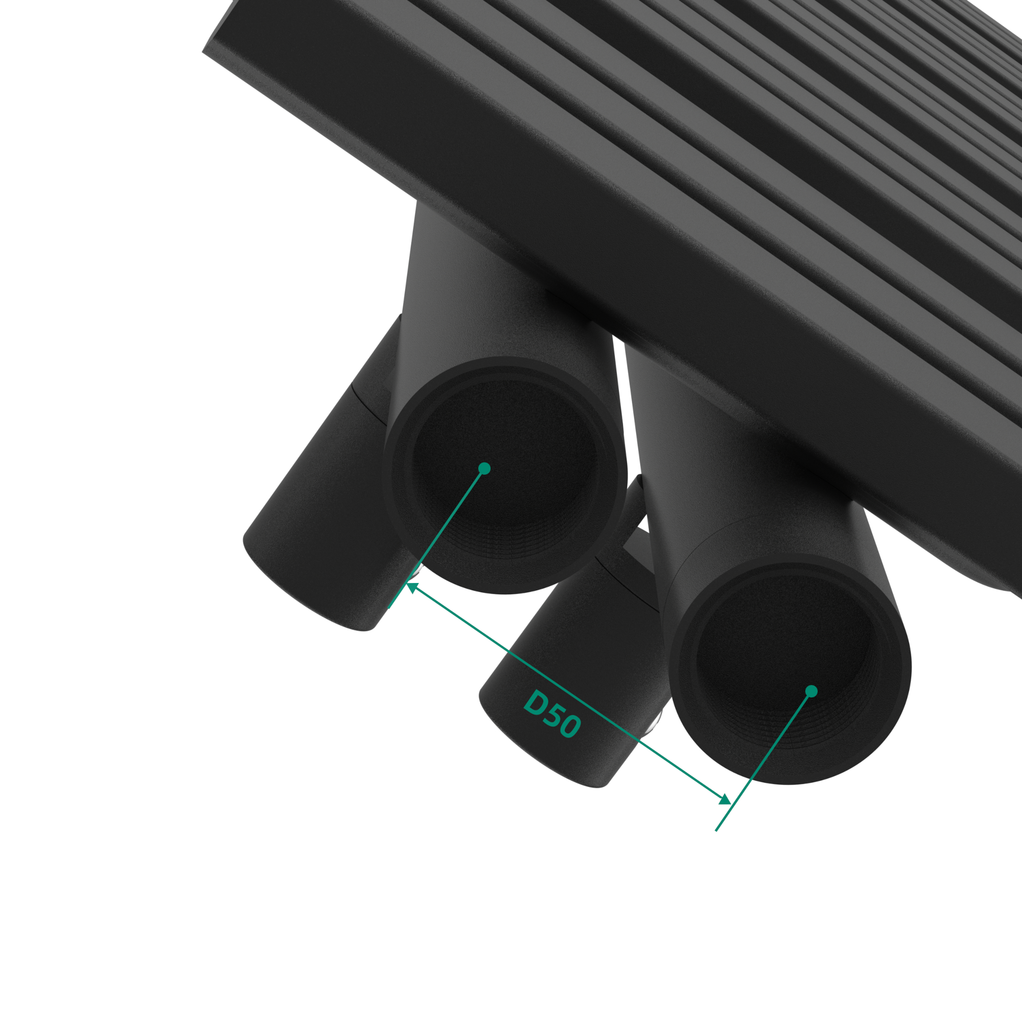 Calorifer portprosop baie Slidre 140x50 cm, negru, 660 W