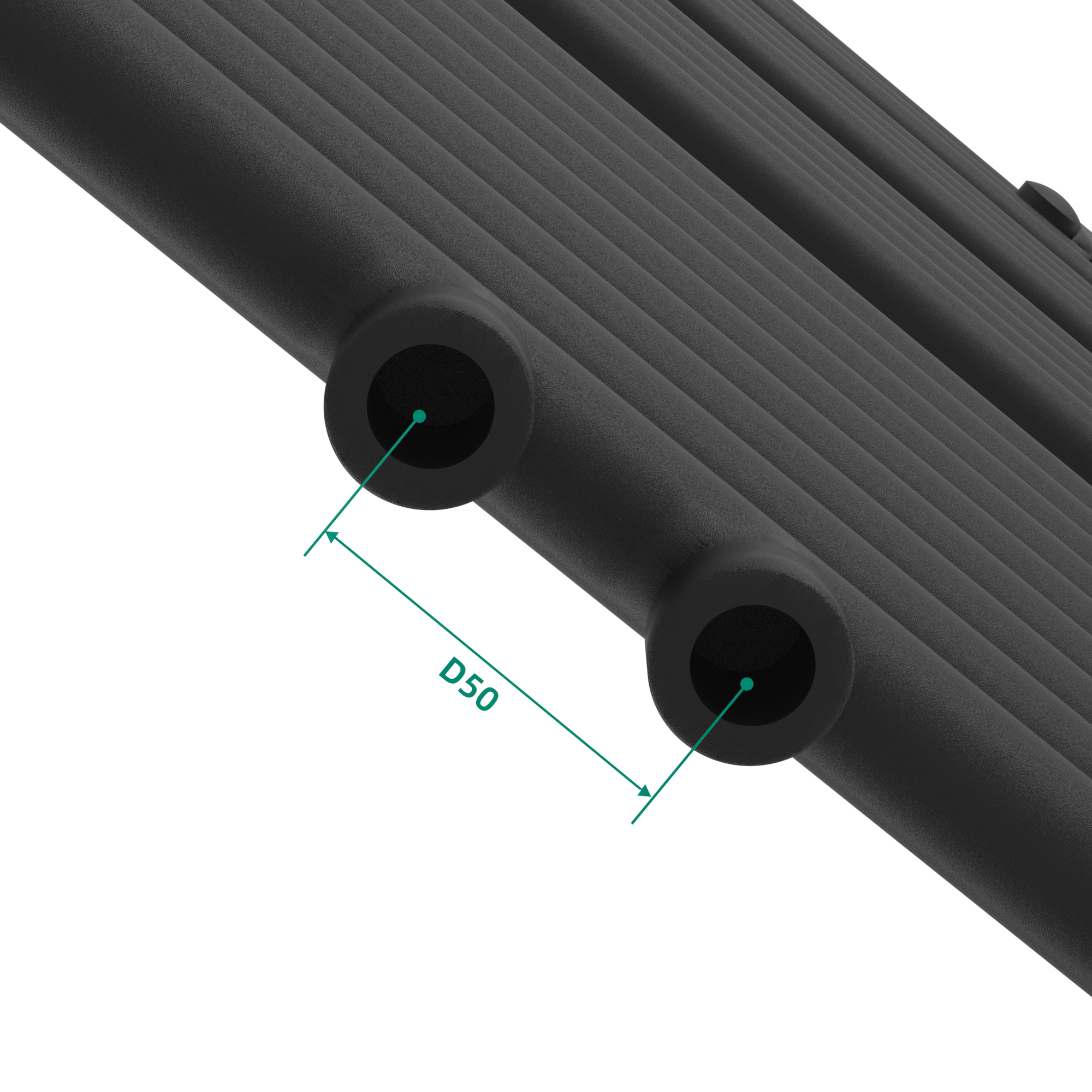 Calorifer portprosop baie Voss 120x60 cm, negru, otel