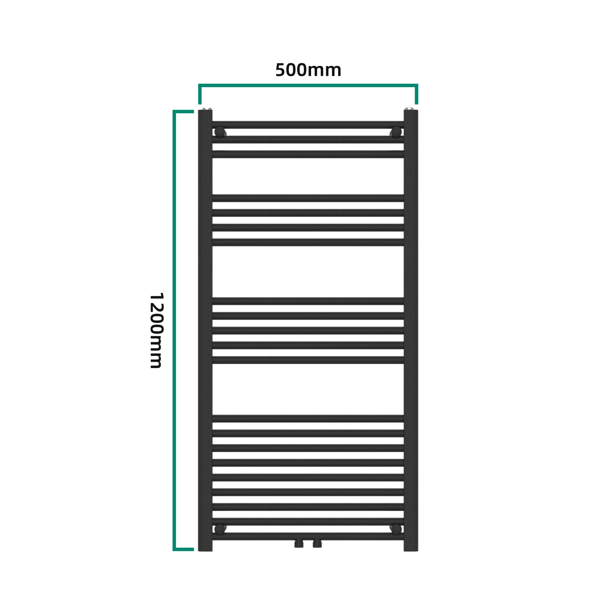 Calorifer portprosop baie Voss 120x60 cm, negru, otel