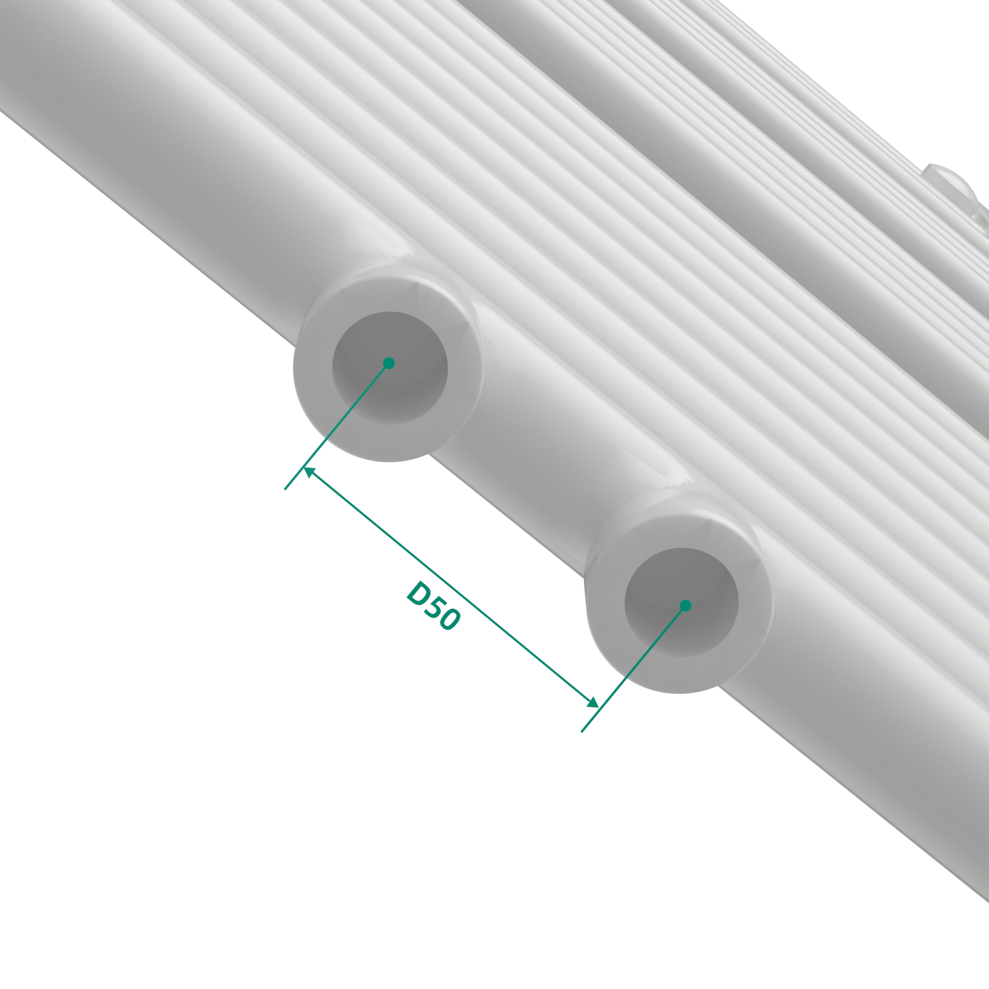 Calorifer portprosop baie Voss 120x60 cm, alb, montaj pe perete
