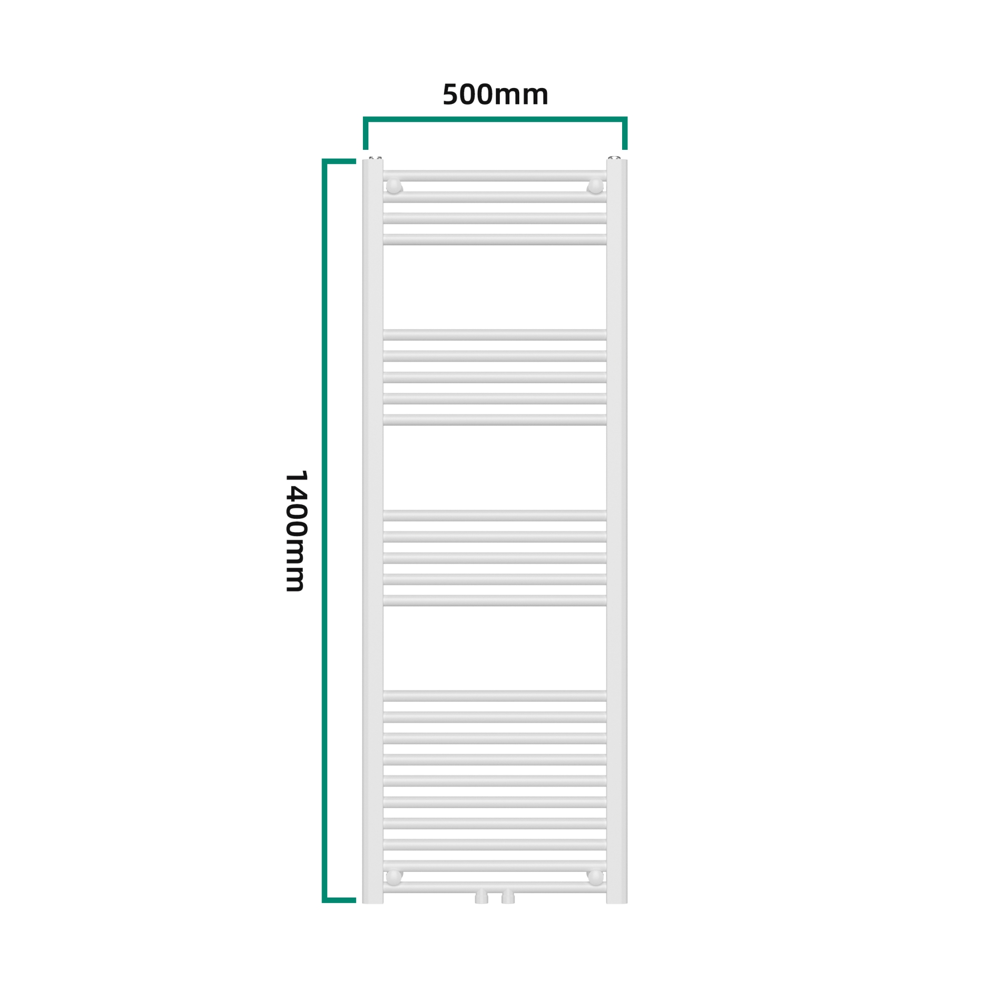 Calorifer portprosop baie Voss 140x50 cm, alb, 570 W