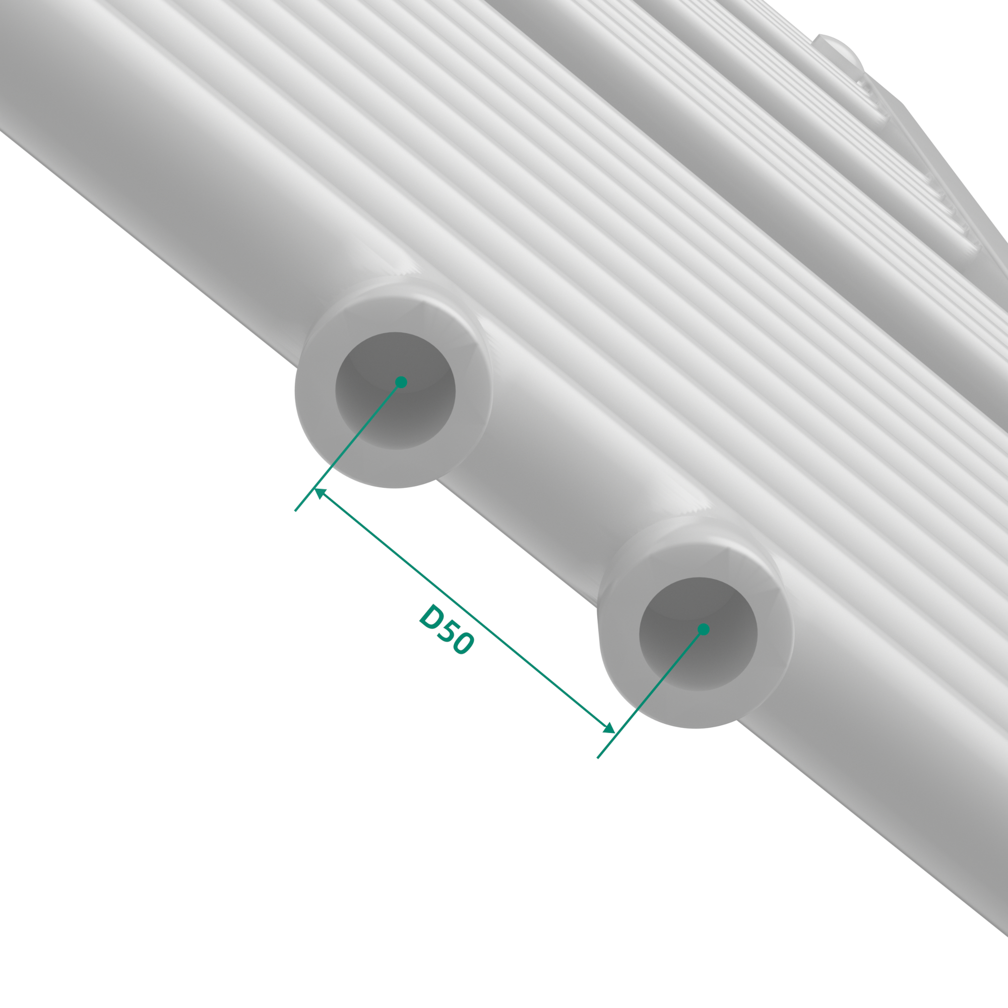 Calorifer portprosop baie Voss 140x50 cm, alb, 570 W