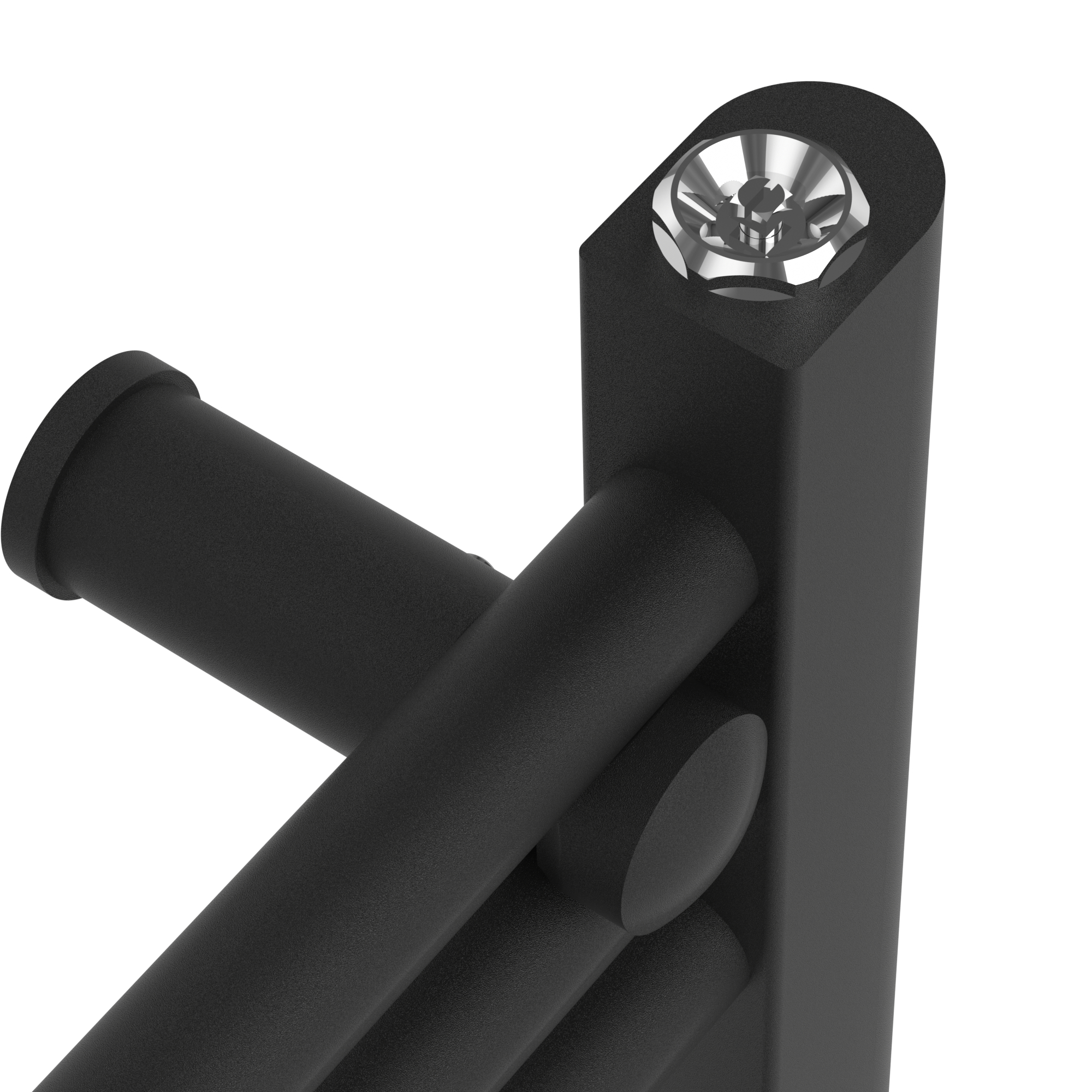 Portprosop calorifer baie Voss 160x50 cm, negru, 655 W