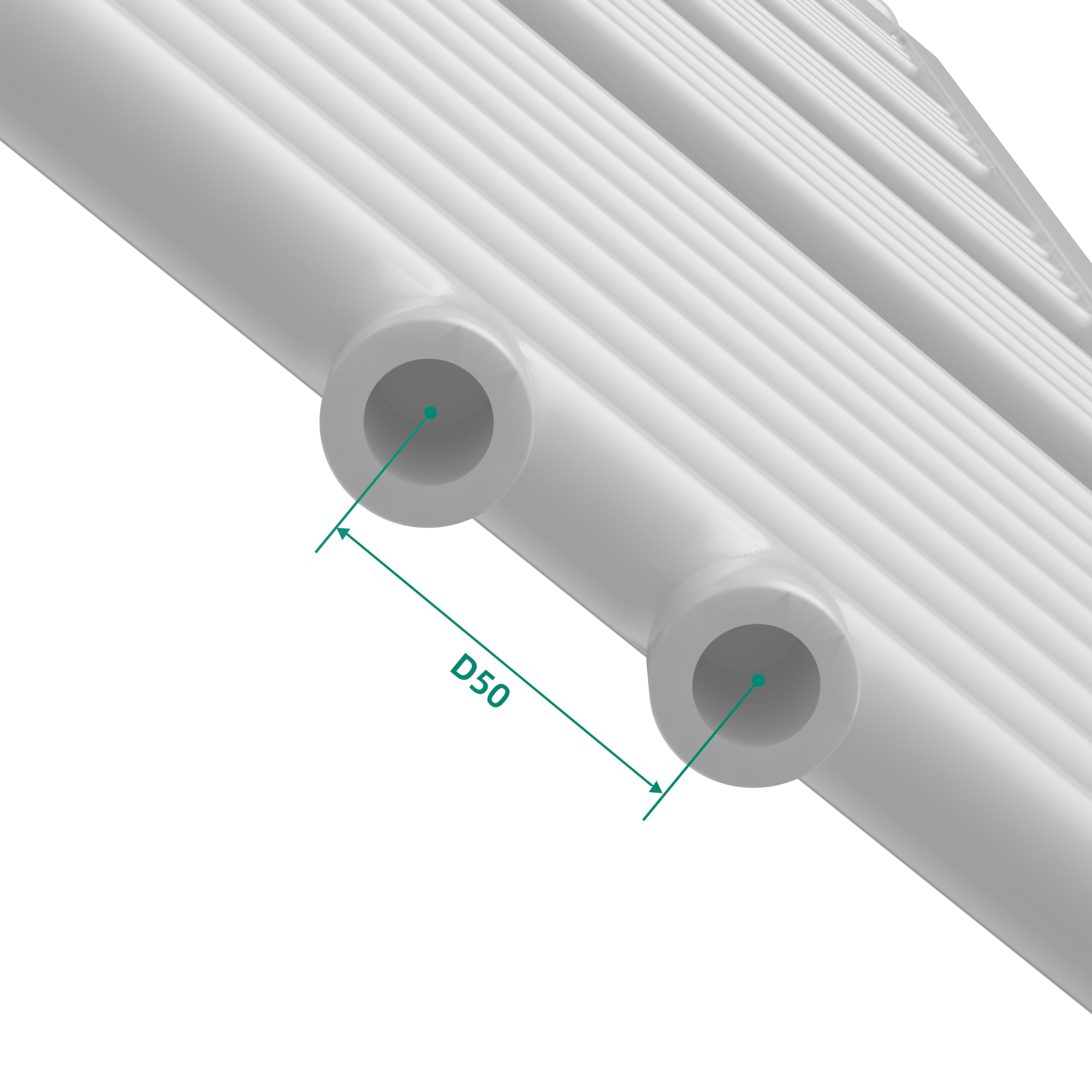 Portprosop calorifer baie Voss 160x50 cm, alb, 655W, otel