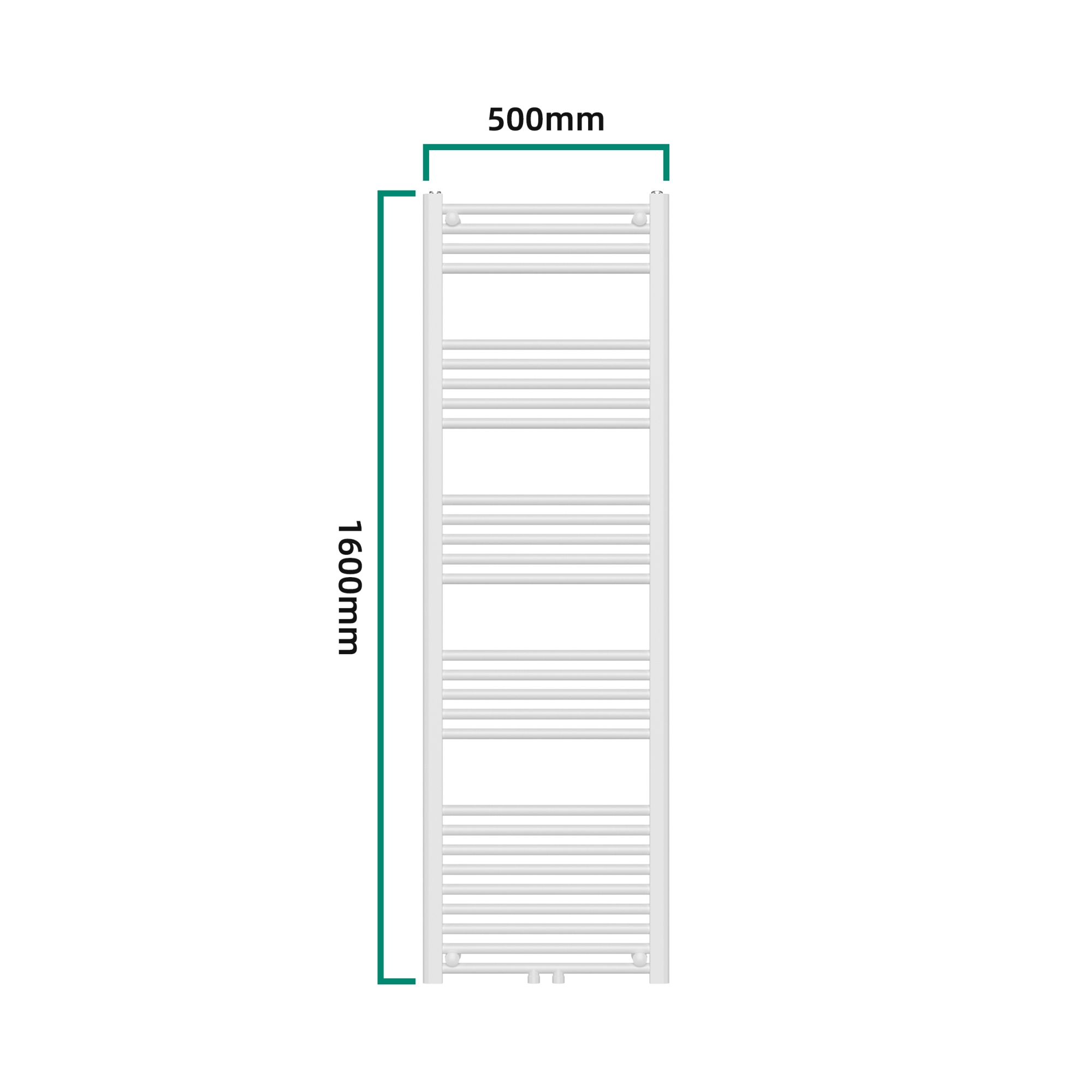 Portprosop calorifer baie Voss 160x50 cm, alb, 655W, otel