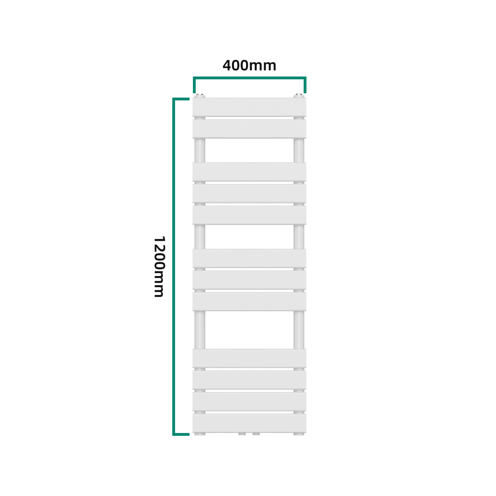 Calorifer portprosop baie Voss alb 120x40 cm, 12 lamele
