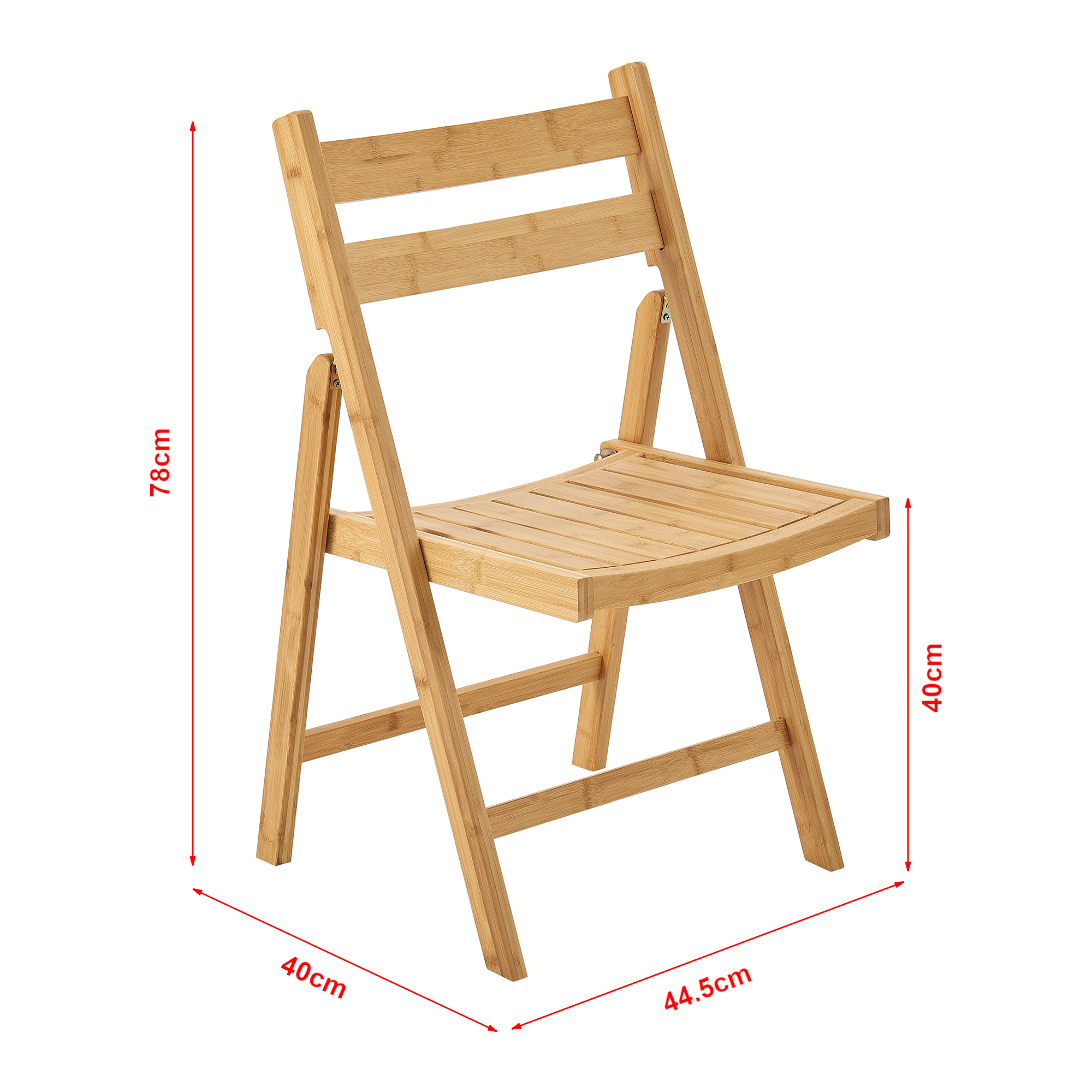 Set 2 scaune pliabile din bambus Gran pentru bucatarie si dining