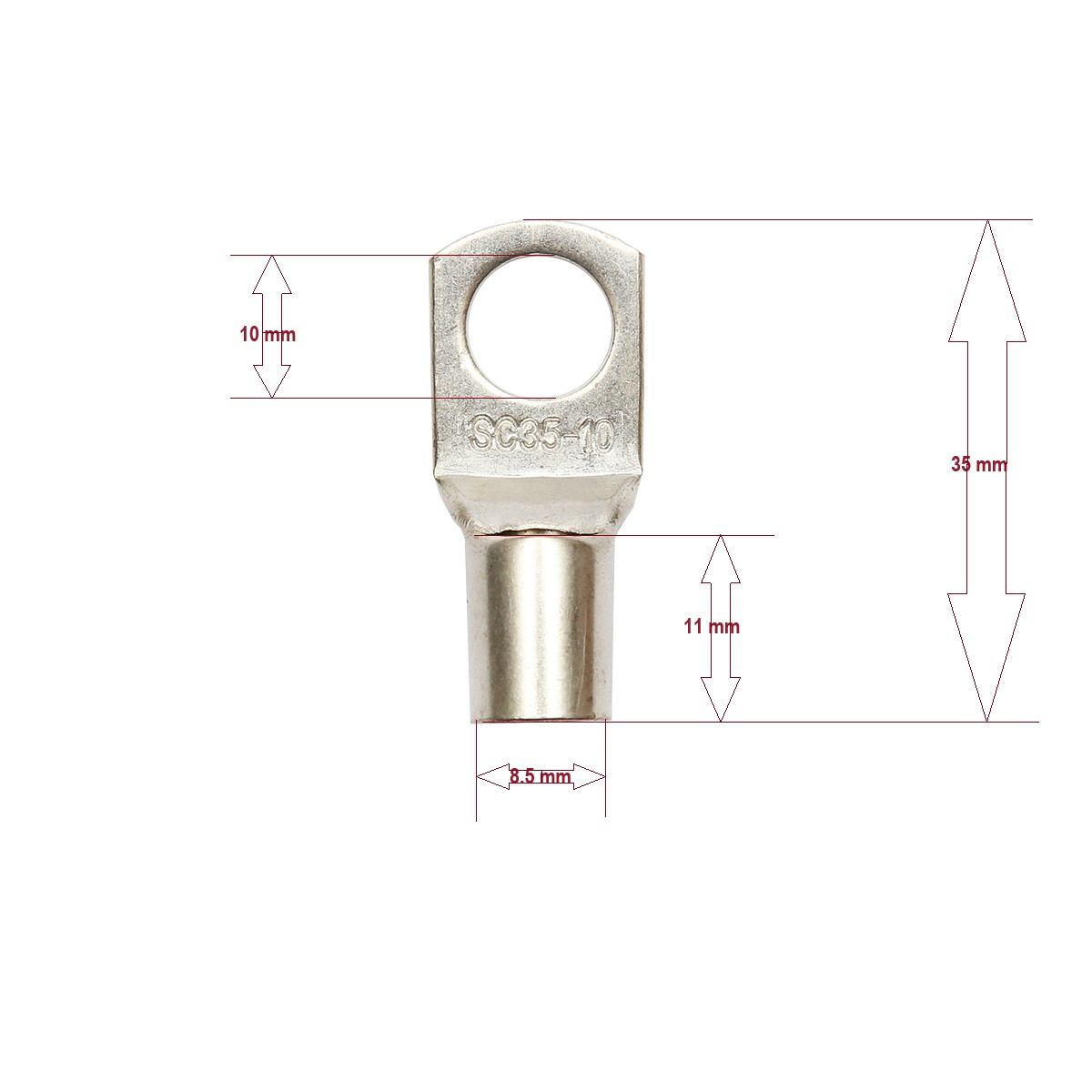 Papuc electric SC 35-10 din cupru cositorit pentru conexiuni electrice