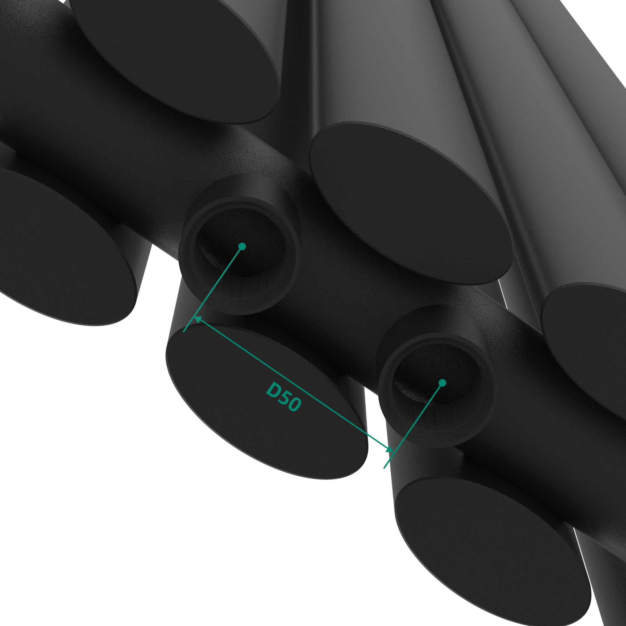 Calorifer vertical Nore negru 180x30 cm, dublu strat, 1122W