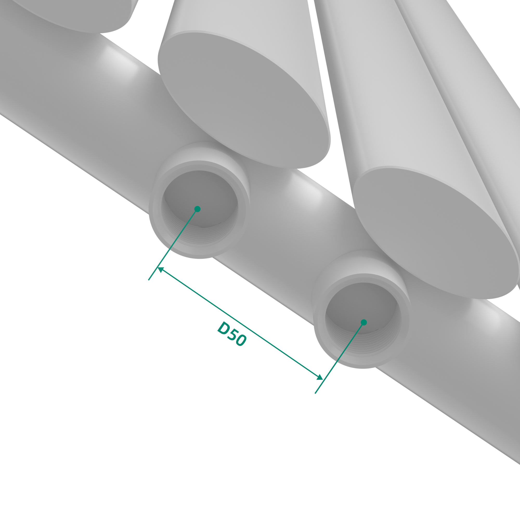 Radiator portprosop vertical Nore alb 160x24 cm, 438W, otel
