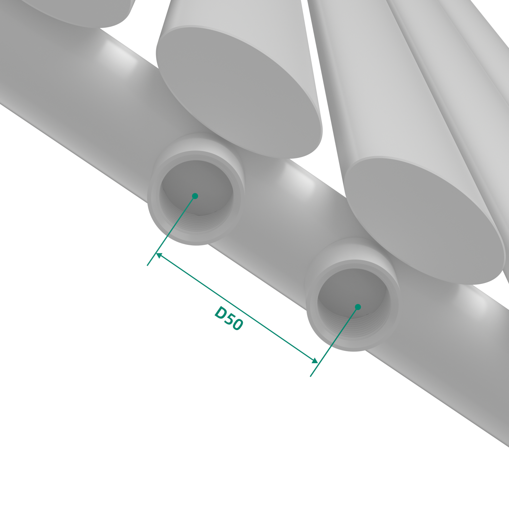 Calorifer design vertical Nore alb 160x36 cm, 636W, din otel