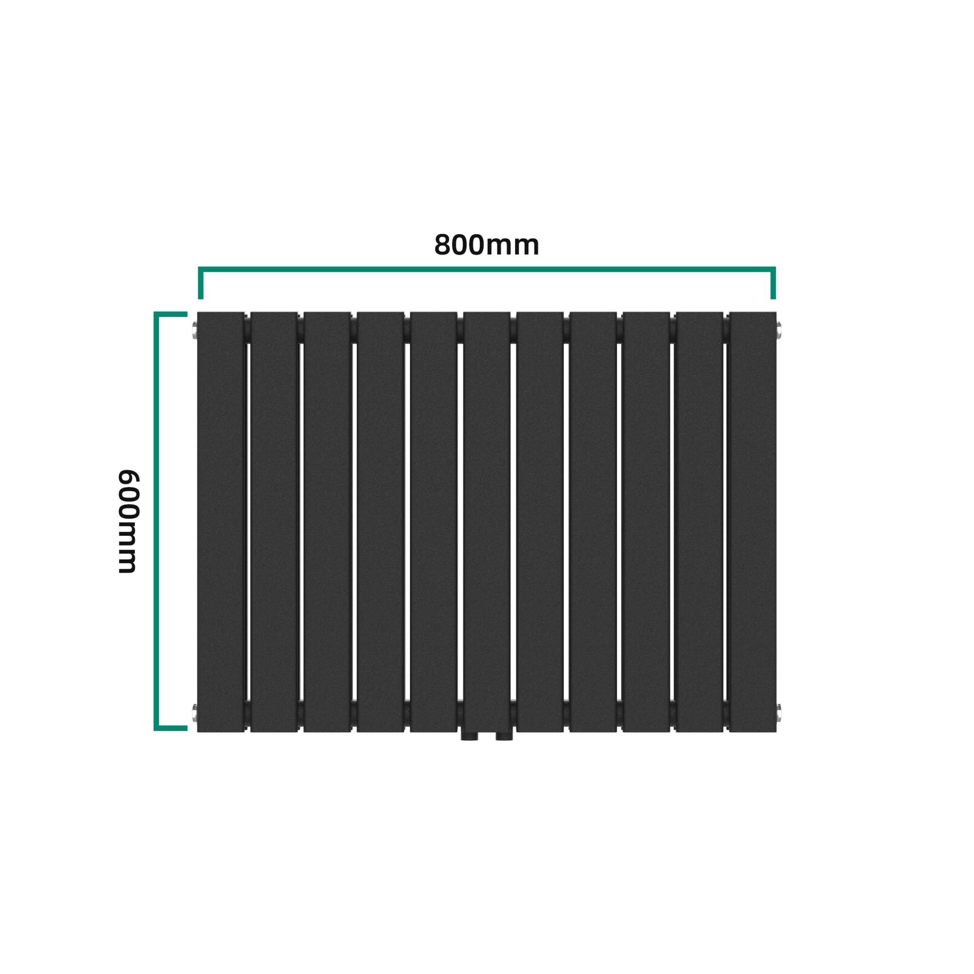 Radiator panou Nore negru 60x80 cm, dublu strat, 1097W