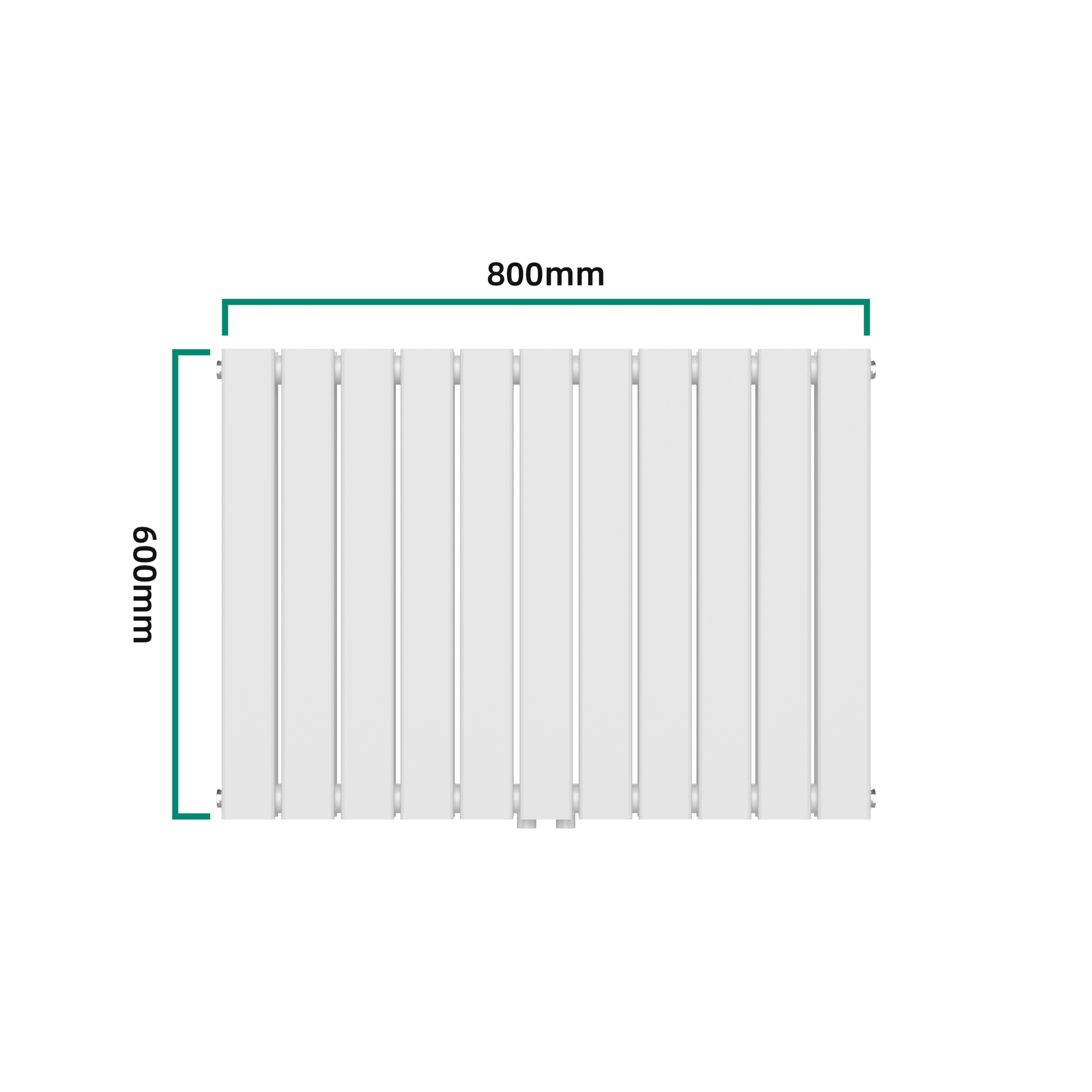 Calorifer panou Nore alb 60x80 cm, dublu, 1097W, din otel