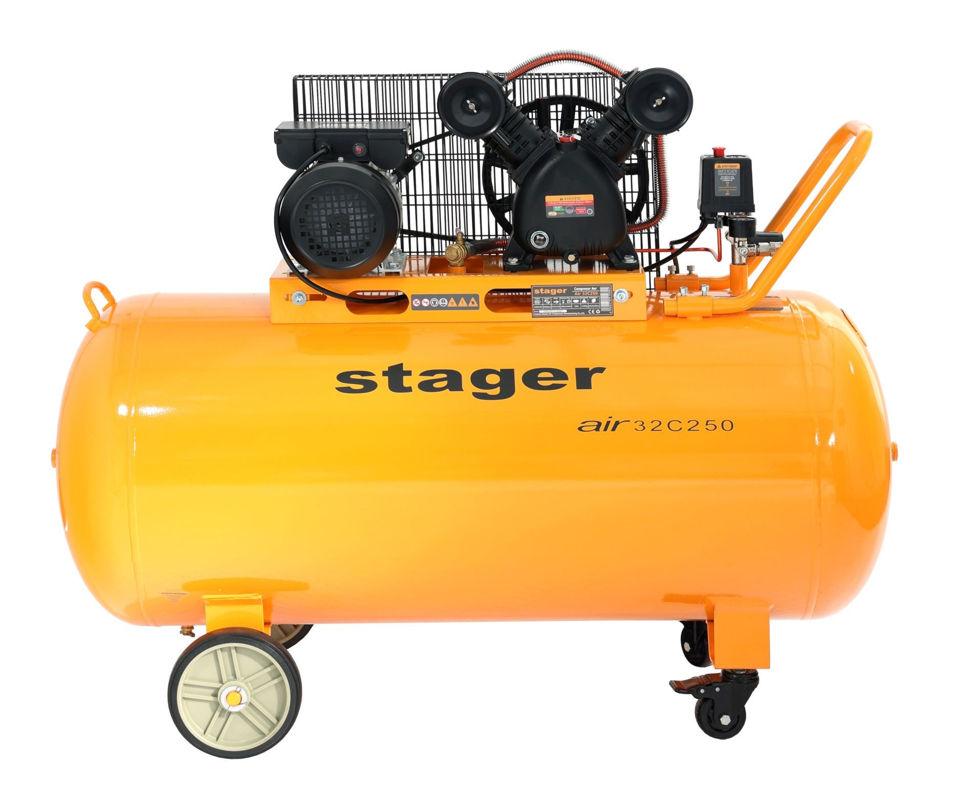 Compresor de aer profesional Stager Air 32C250, 250L, 10 bar, 324 l/min