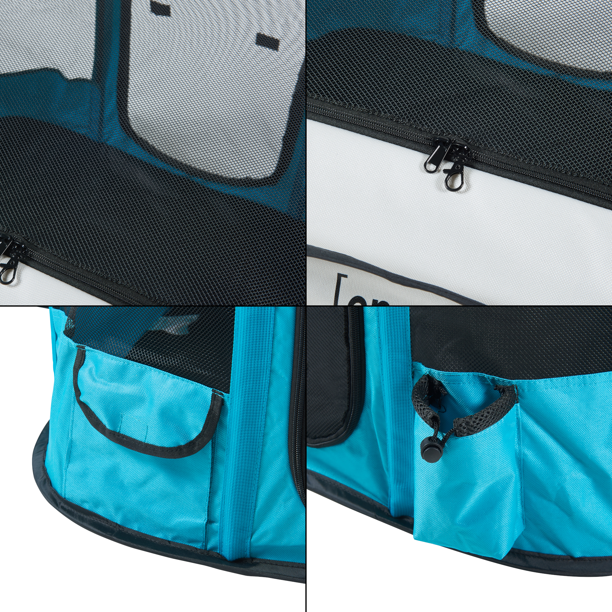 Țarc pliabil pentru animale de companie 70x55x45 cm, albastru