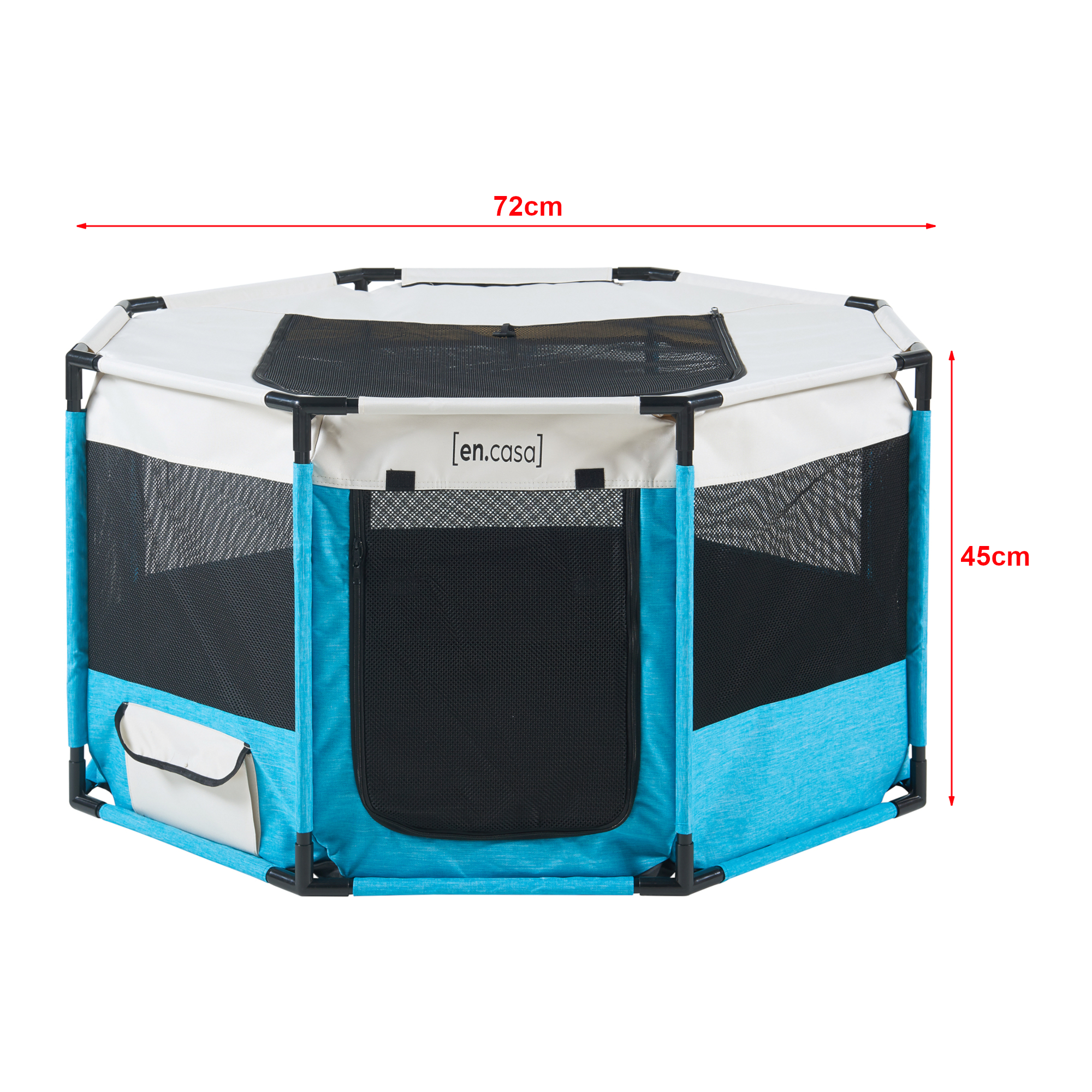 Tarc pentru animale de companie Nærøysund 72x72x45 cm, albastru