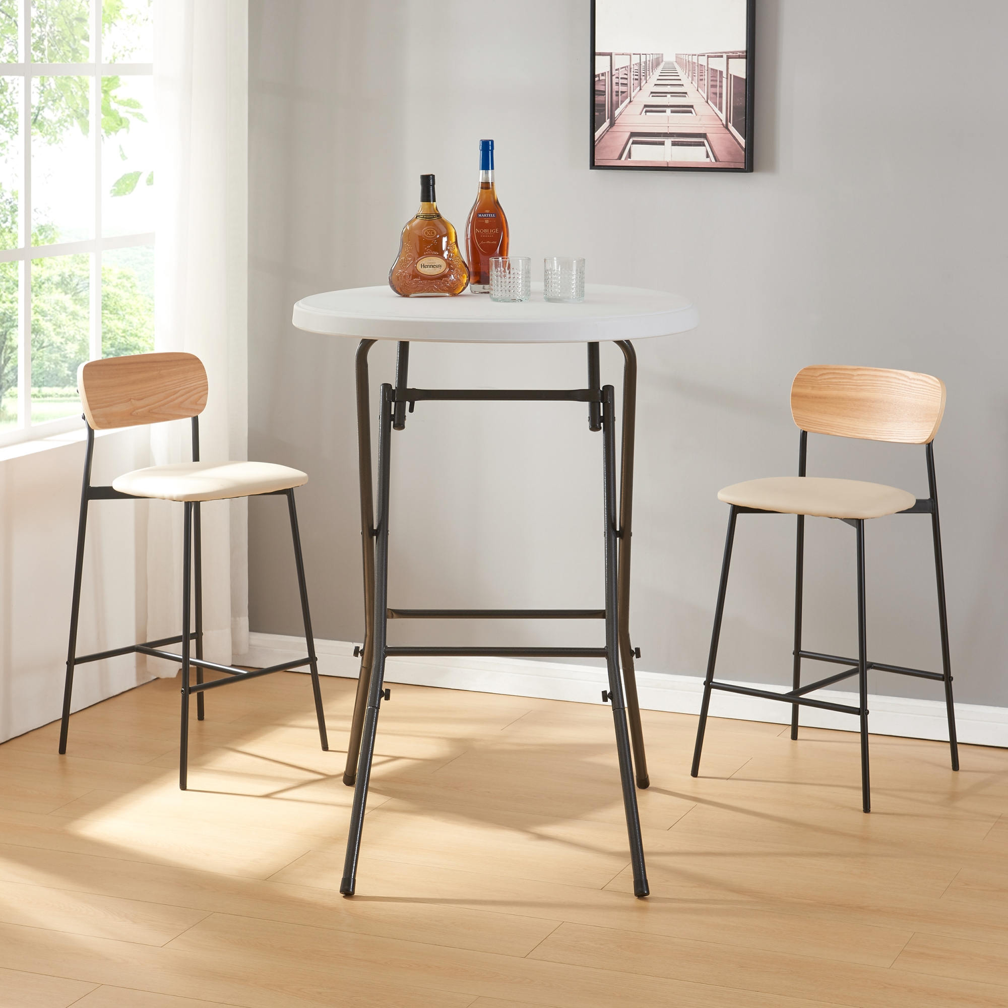 Masă pliabilă de bar Ljusnarsberg, albă, 80x110 cm, HDPE