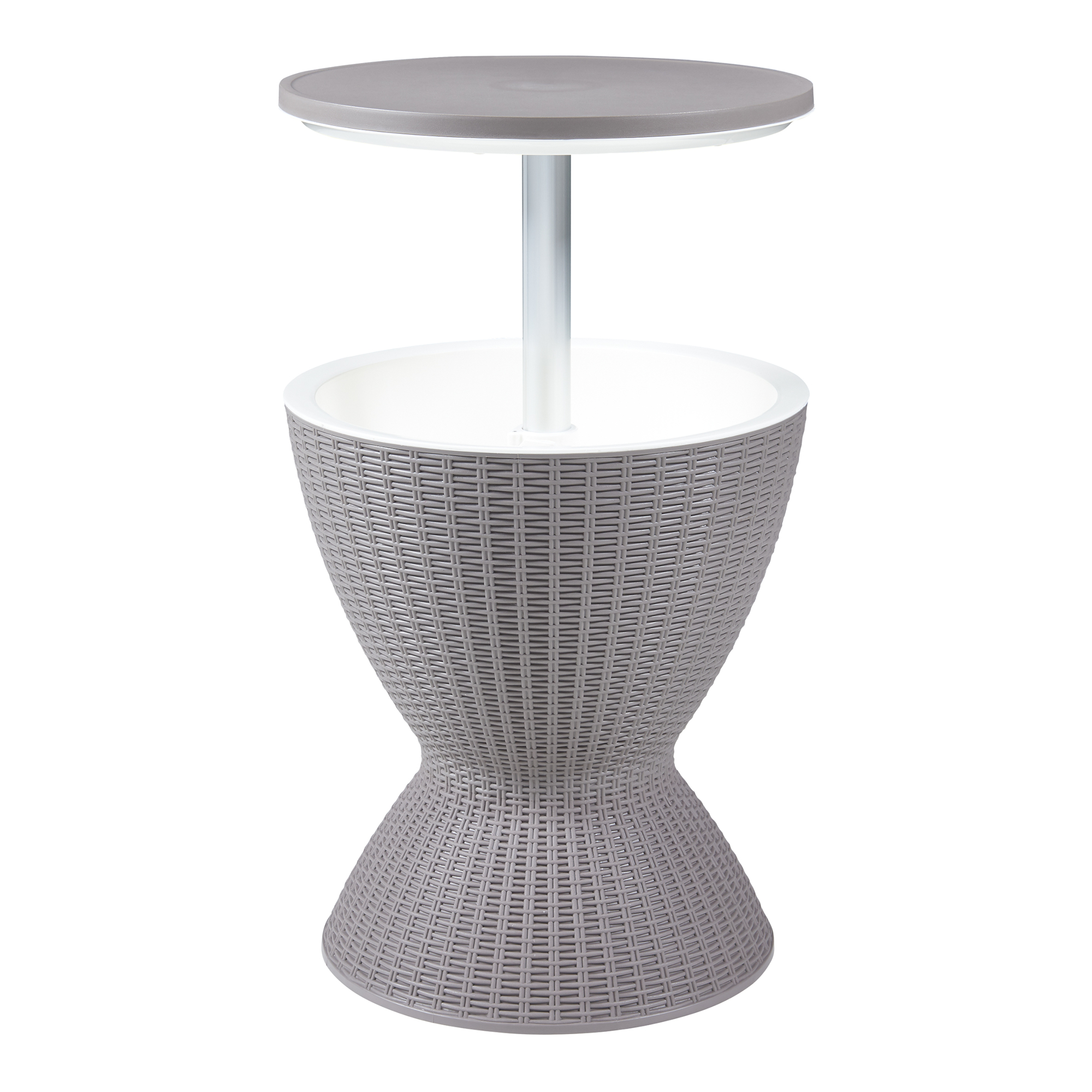 Masă frigorifică Atessa pentru grădină, 30 L, maro deschis, 58–82 cm