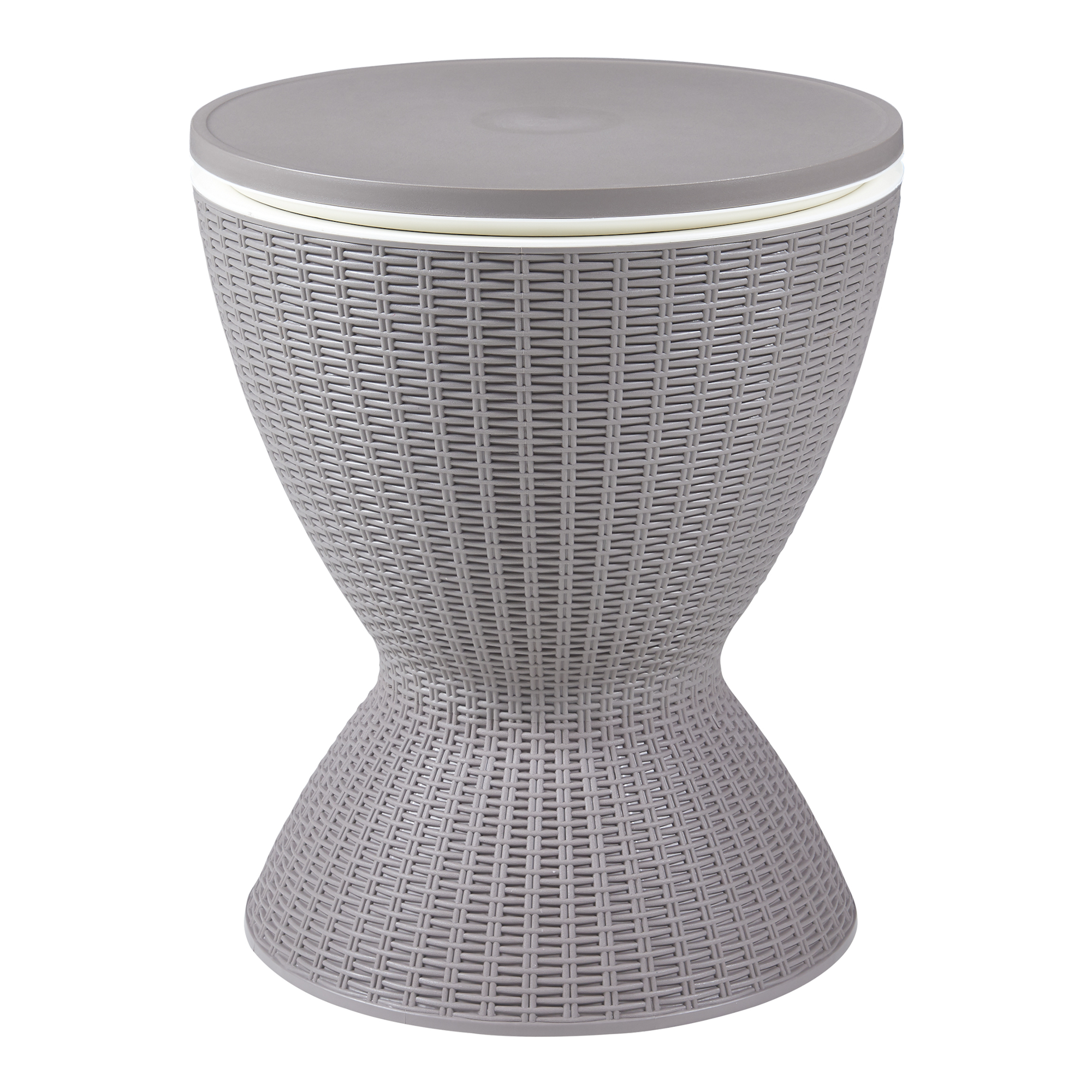 Masă frigorifică Atessa pentru grădină, 30 L, maro deschis, 58–82 cm