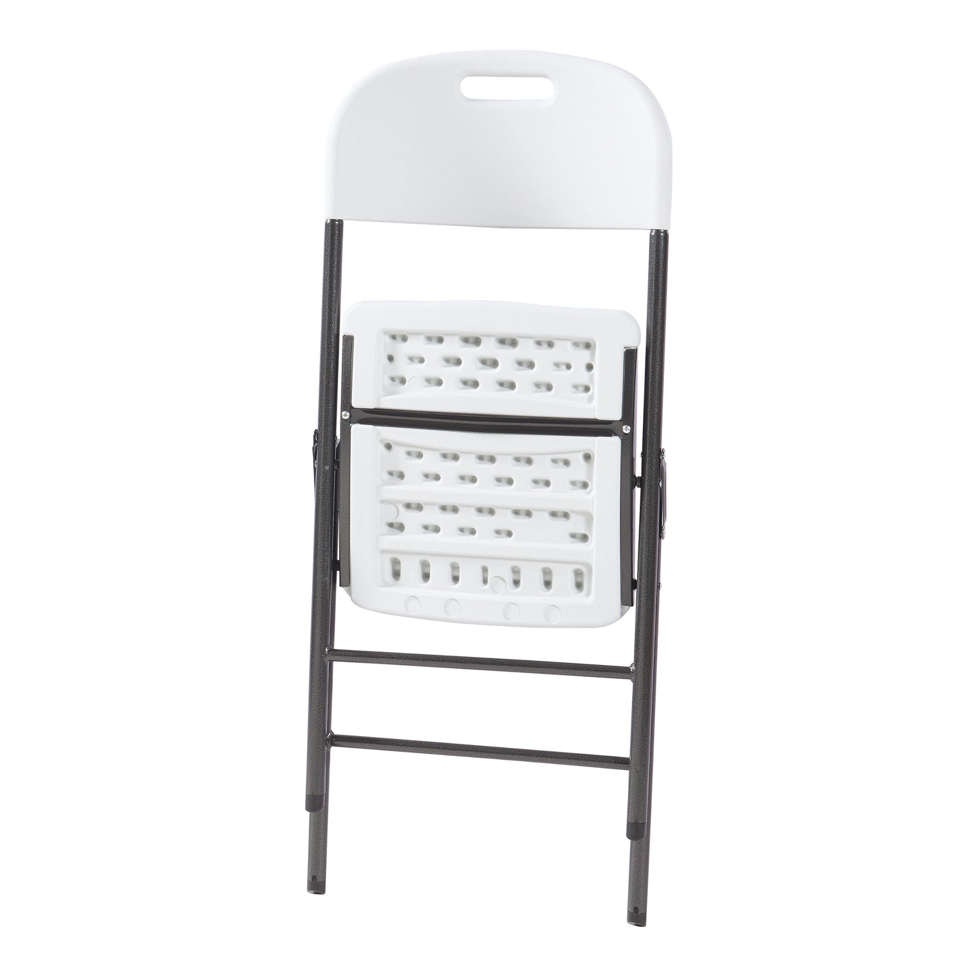 Set 4 scaune pliabile albe Ljusnarsberg din plastic HDPE si metal