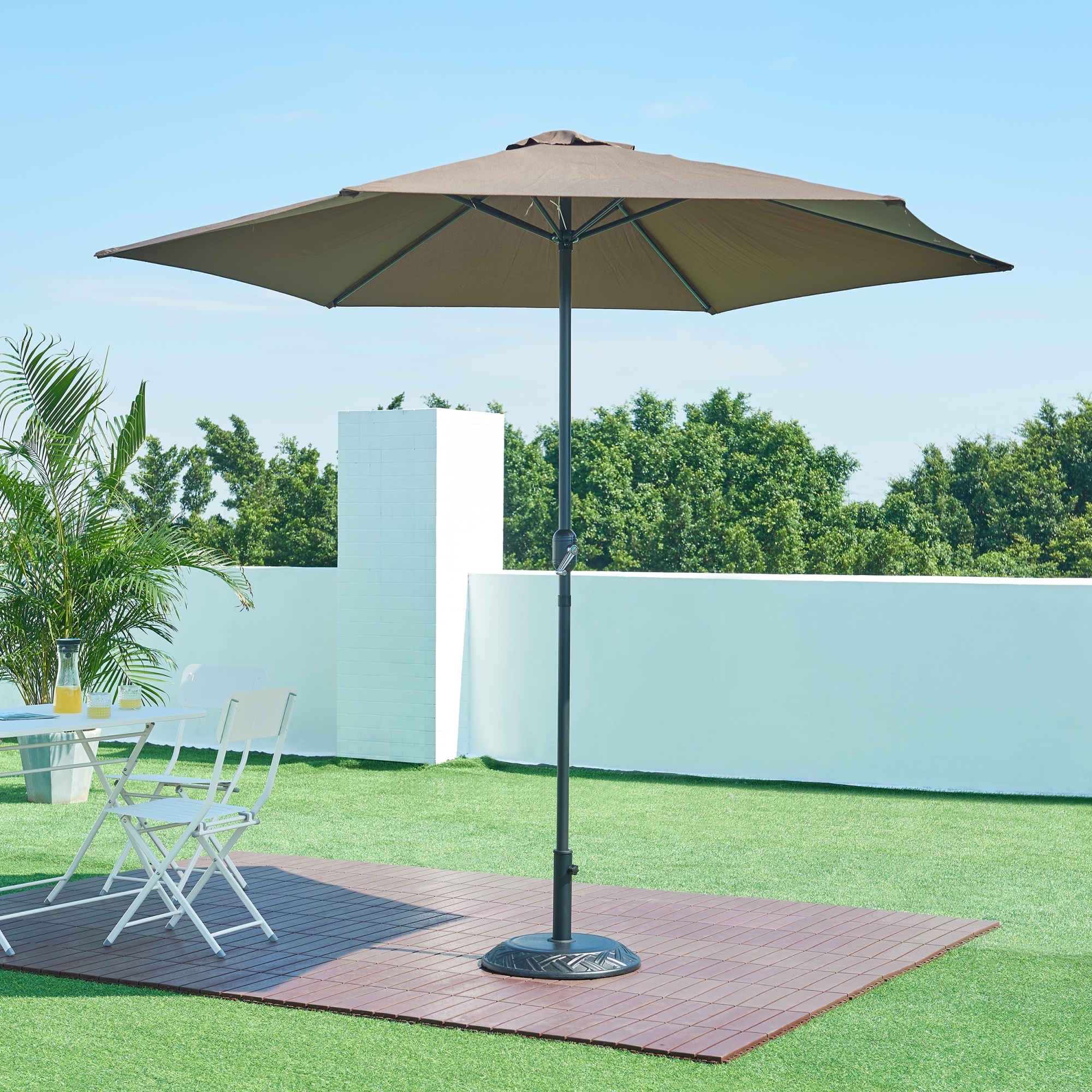 Suport pentru umbrelă Bisegna din beton, negru, Ø50 cm, 25 kg