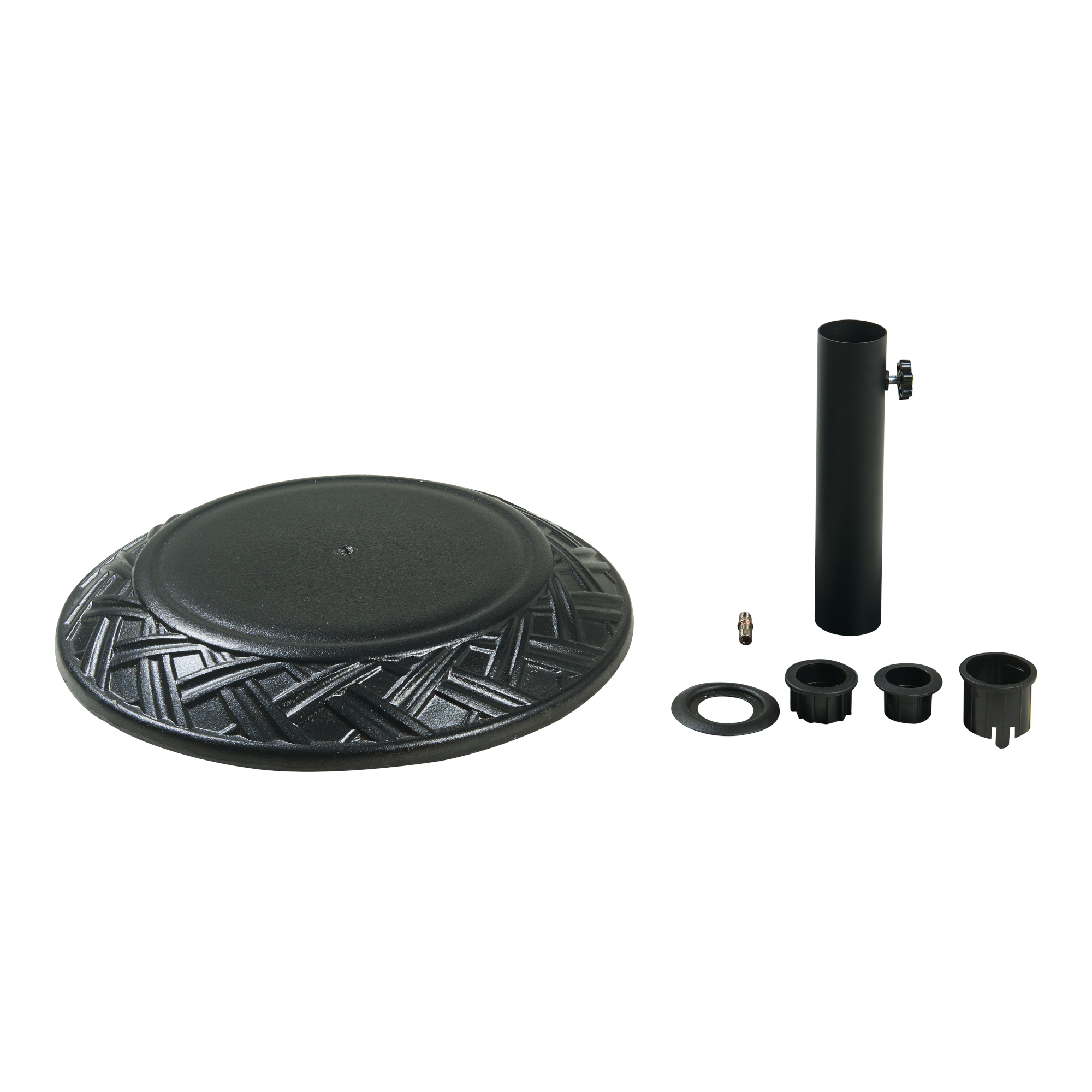 Suport pentru umbrelă Bisegna din beton, negru, Ø50 cm, 25 kg