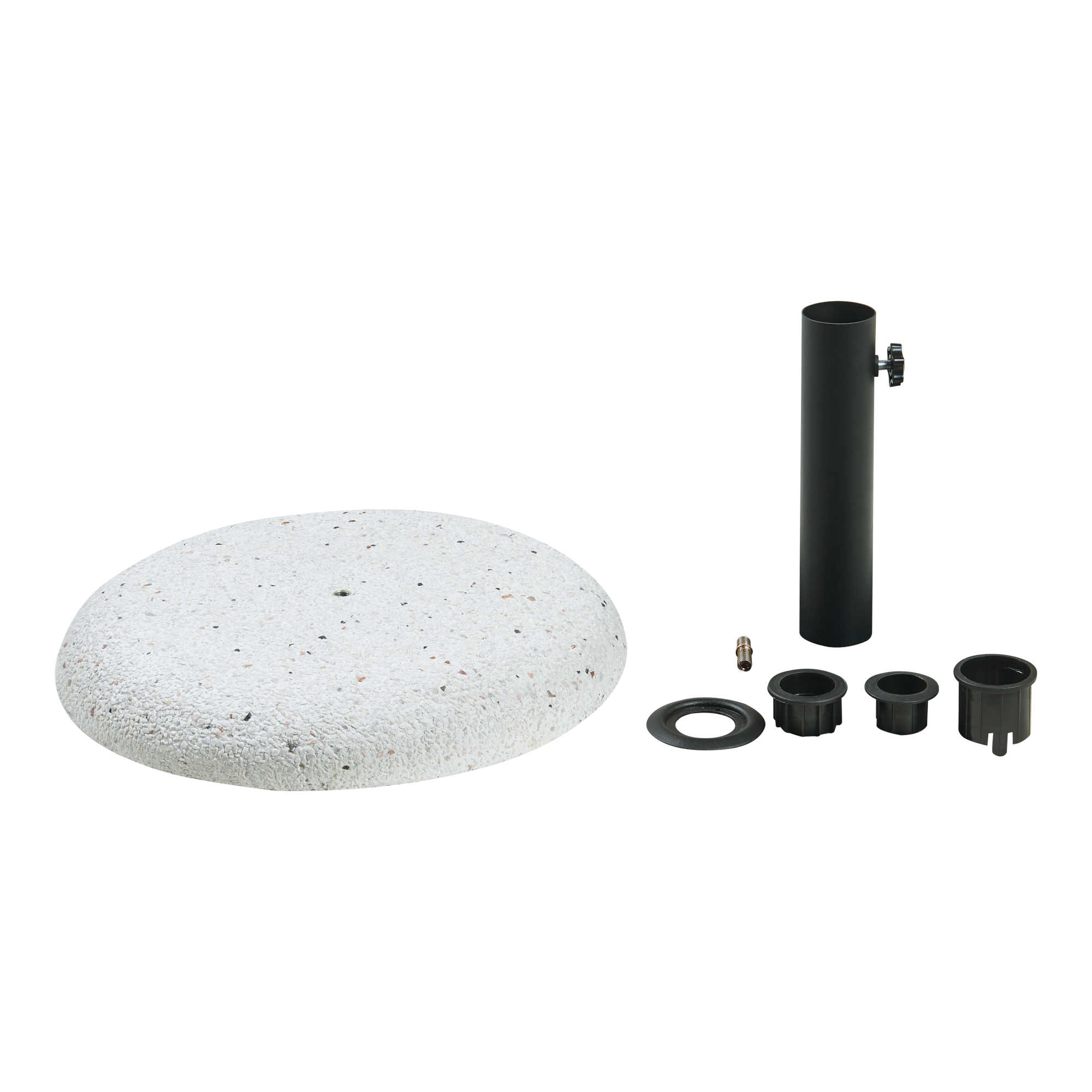 Suport pentru umbrelă Bitritto din beton, 45x6 cm, alb, aspect piatră