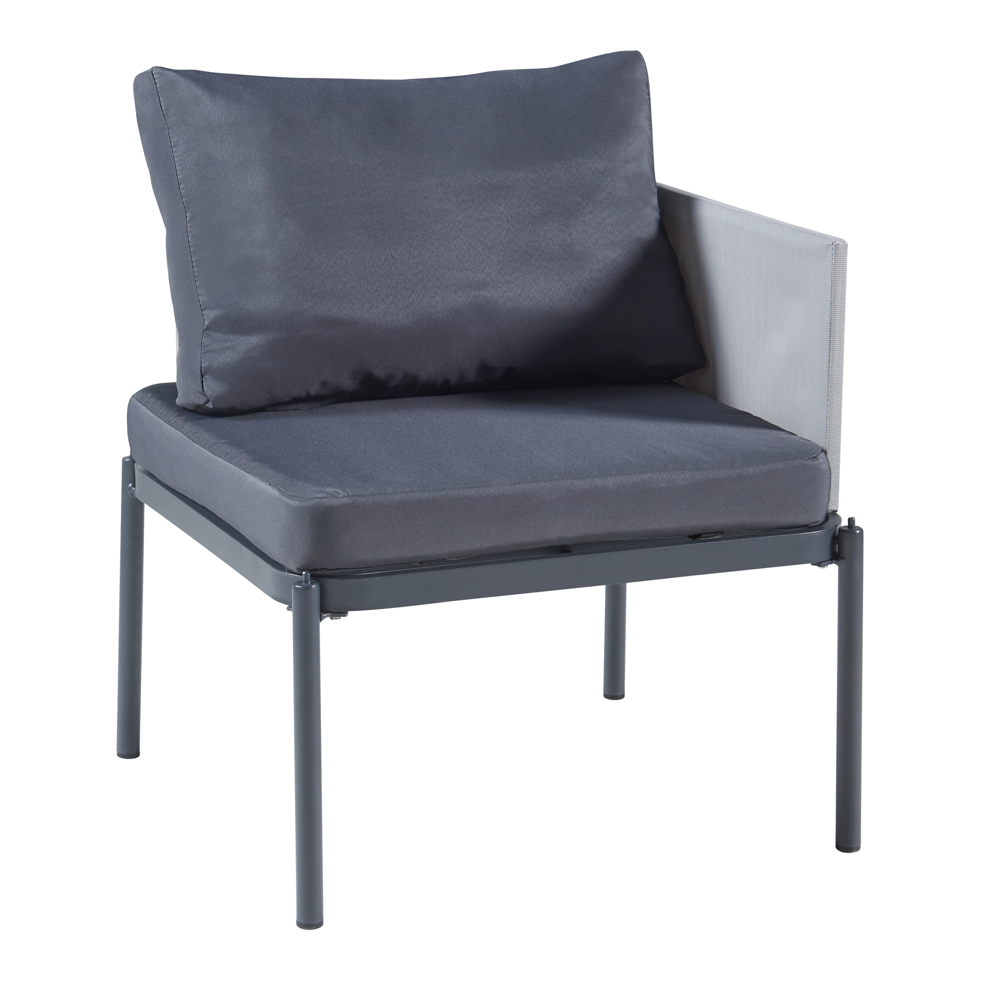 Set mobilier de grădină Accettura, 3 piese, aluminiu gri