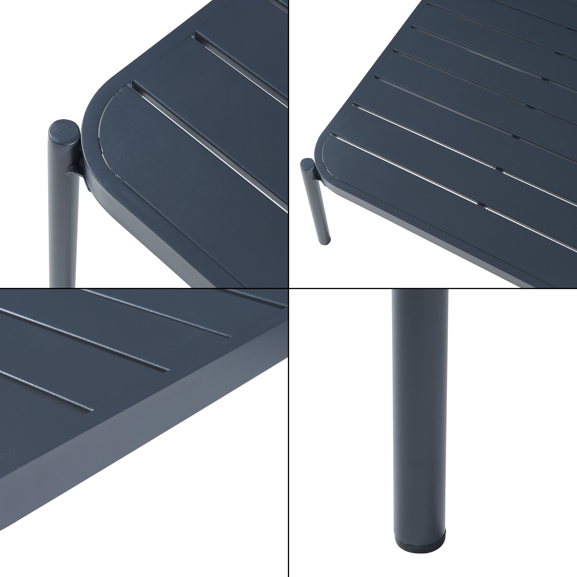 Set mobilier de grădină Accettura, 3 piese, aluminiu gri