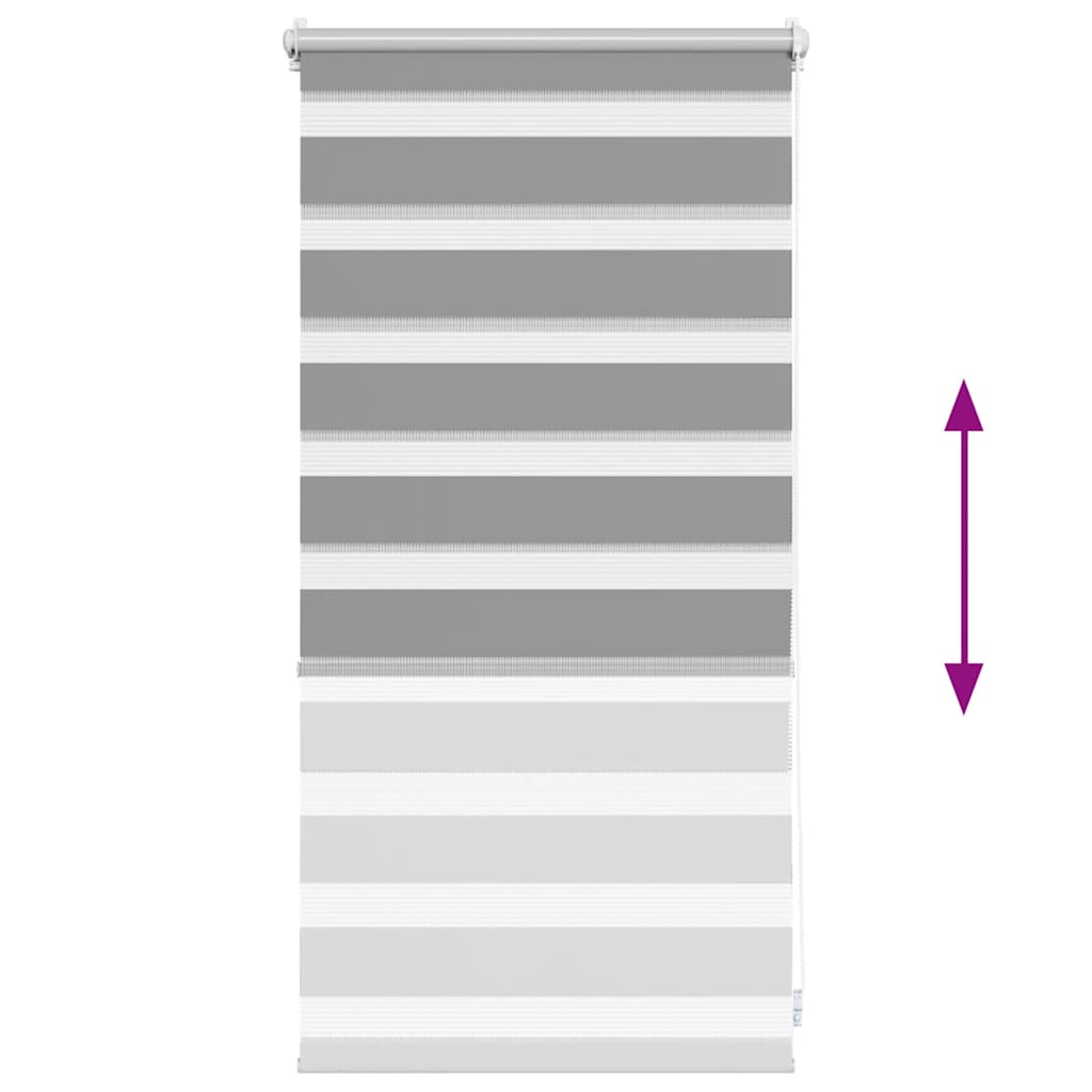 Jaluzea Zebră 40,9x100 cm Lățime material 36,7 cm gri GartenMobel Dekor