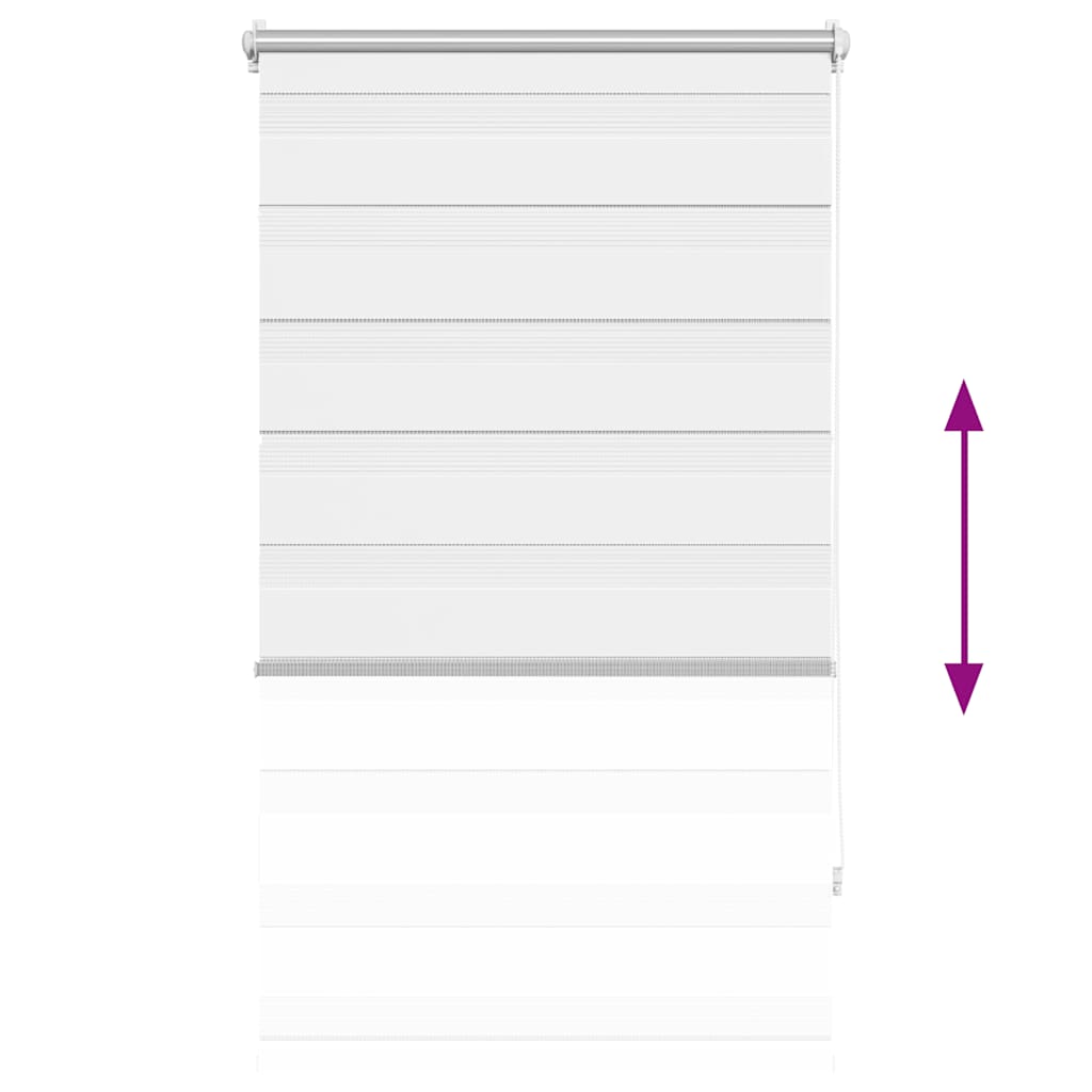Jaluzea Zebră 70,9x120 cm Lățime material 66,7 cm alb GartenMobel Dekor