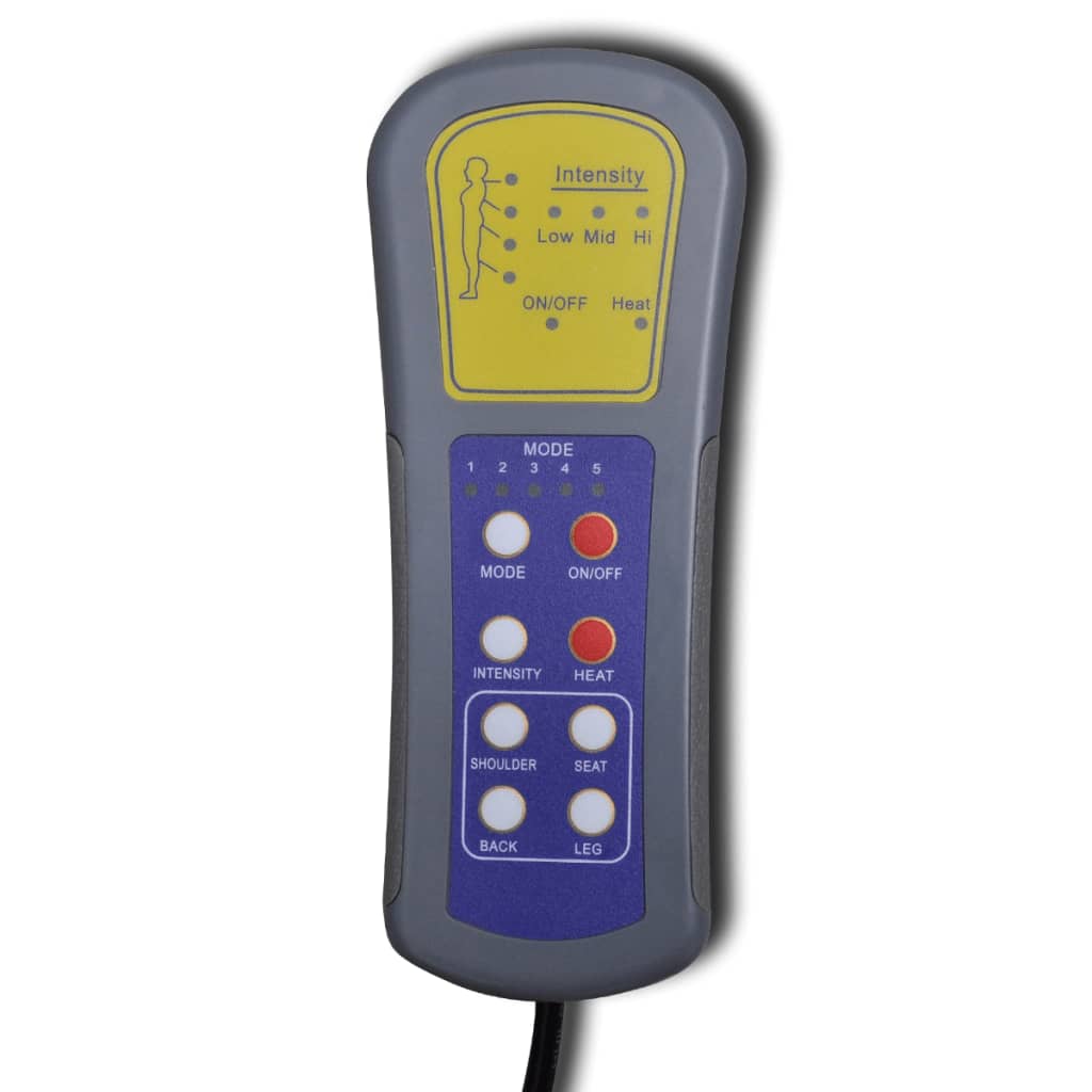 Șezlong de masaj, negru, piele ecologică GartenMobel Dekor