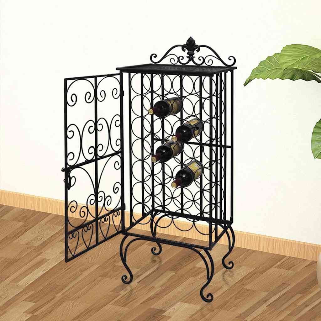 Suport sticle de vin pentru 28 de sticle, metal GartenMobel Dekor