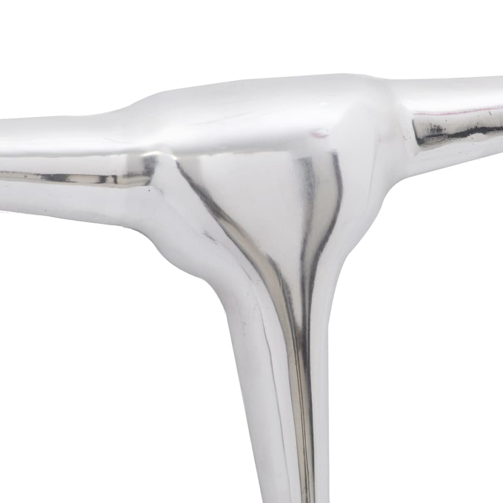 Decorațiune pentru perete tip cap de taur, aluminiu, 72 cm, argintiu GartenMobel Dekor