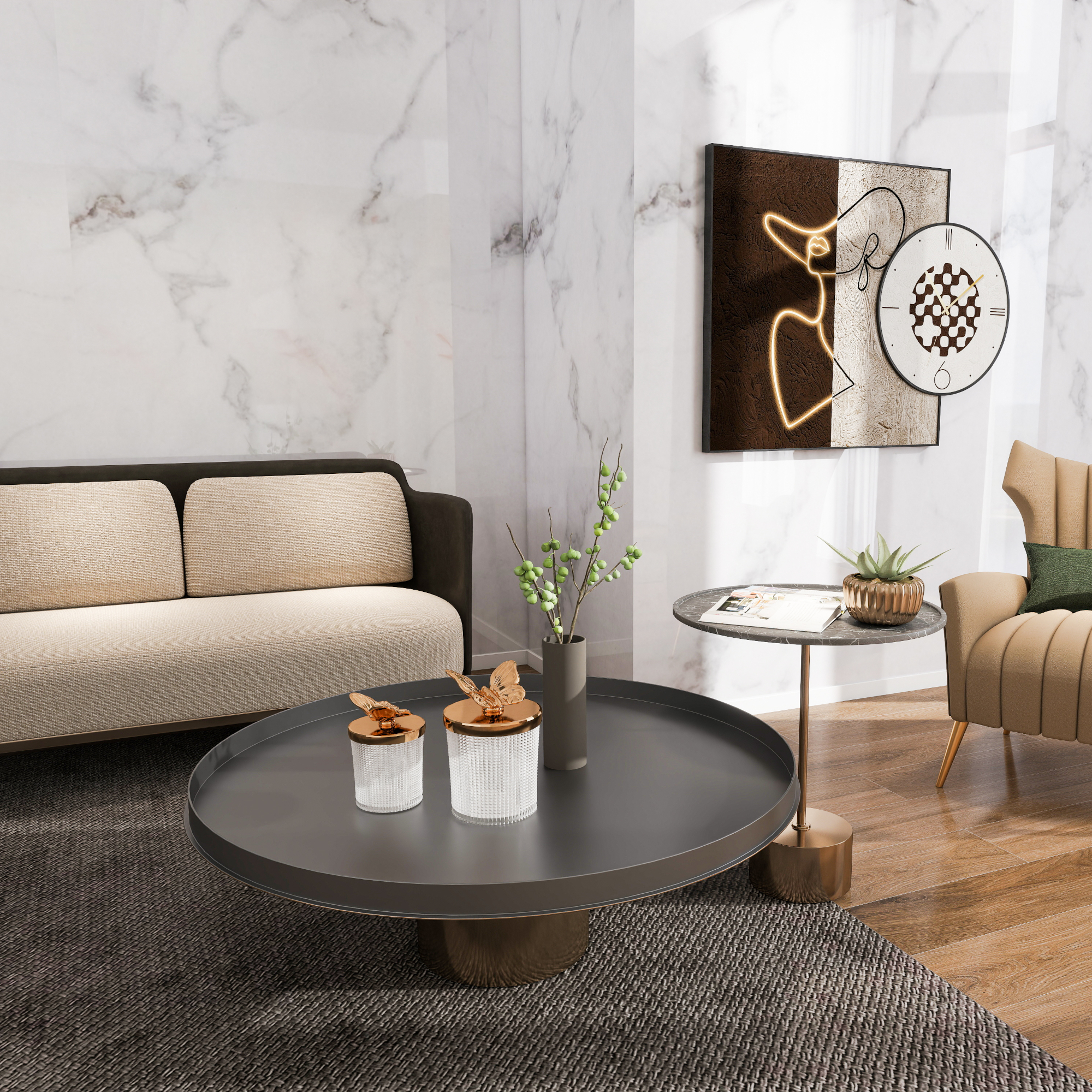 Set 8 panouri perete pentru duș Bladel, aspect marmură albă, 120x60 cm