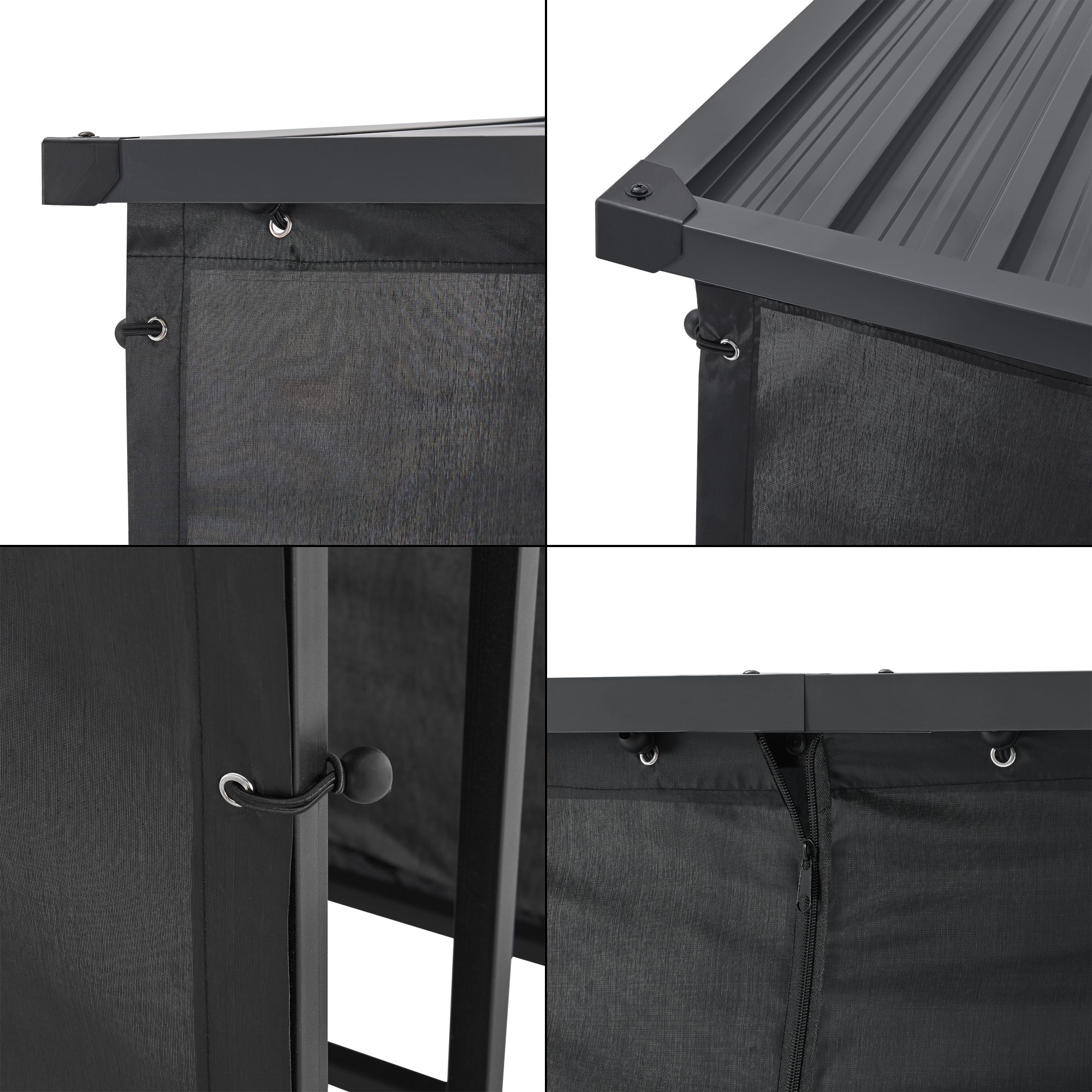 Raft pentru lemne de foc Yakutat cu prelată, negru, 145x143x70 cm