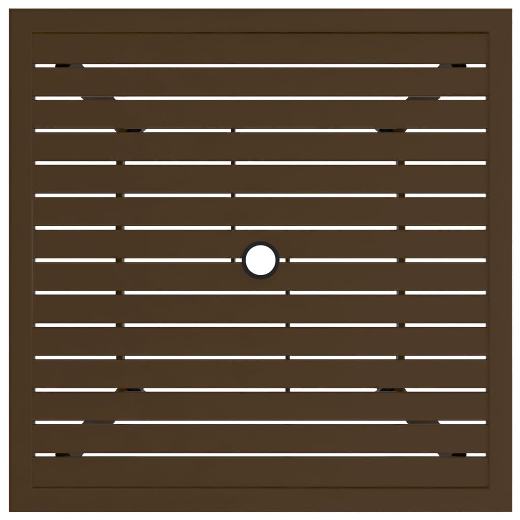 Masă de grădină, maro,81,5x81,5x72 cm, oțel GartenMobel Dekor