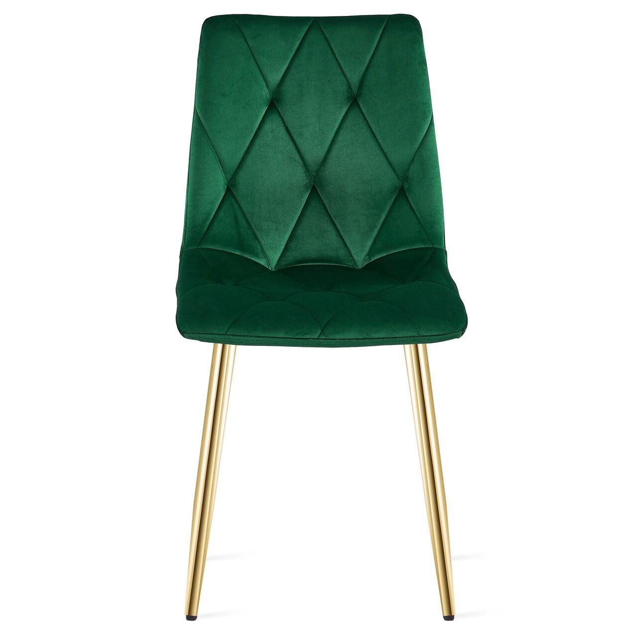 Scaun bucatarie/living, Artool, Libra, catifea verde, picioare metal auriu, 45x54x86.5 cm GartenVIP DiyLine